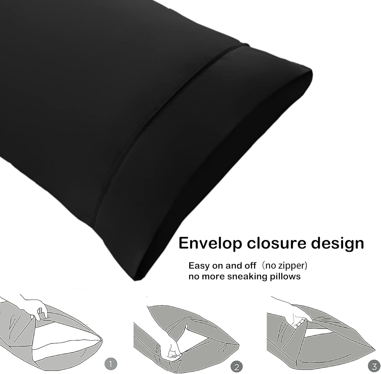 Mohap Bed Sheet Set 3 Pieces Double Brushed Microfiber 1800 - Breathable All Season Luxury Soft Bedding - Twin Black 7