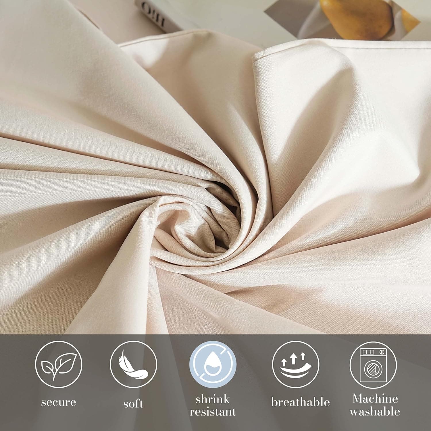 MOHAP Warm Zippered Pillowcases 50X75 cm 2 Pack-Super Soft Breathable Brushed Microfiber Pillow Cases Cover for Hair and Skin Cream 3