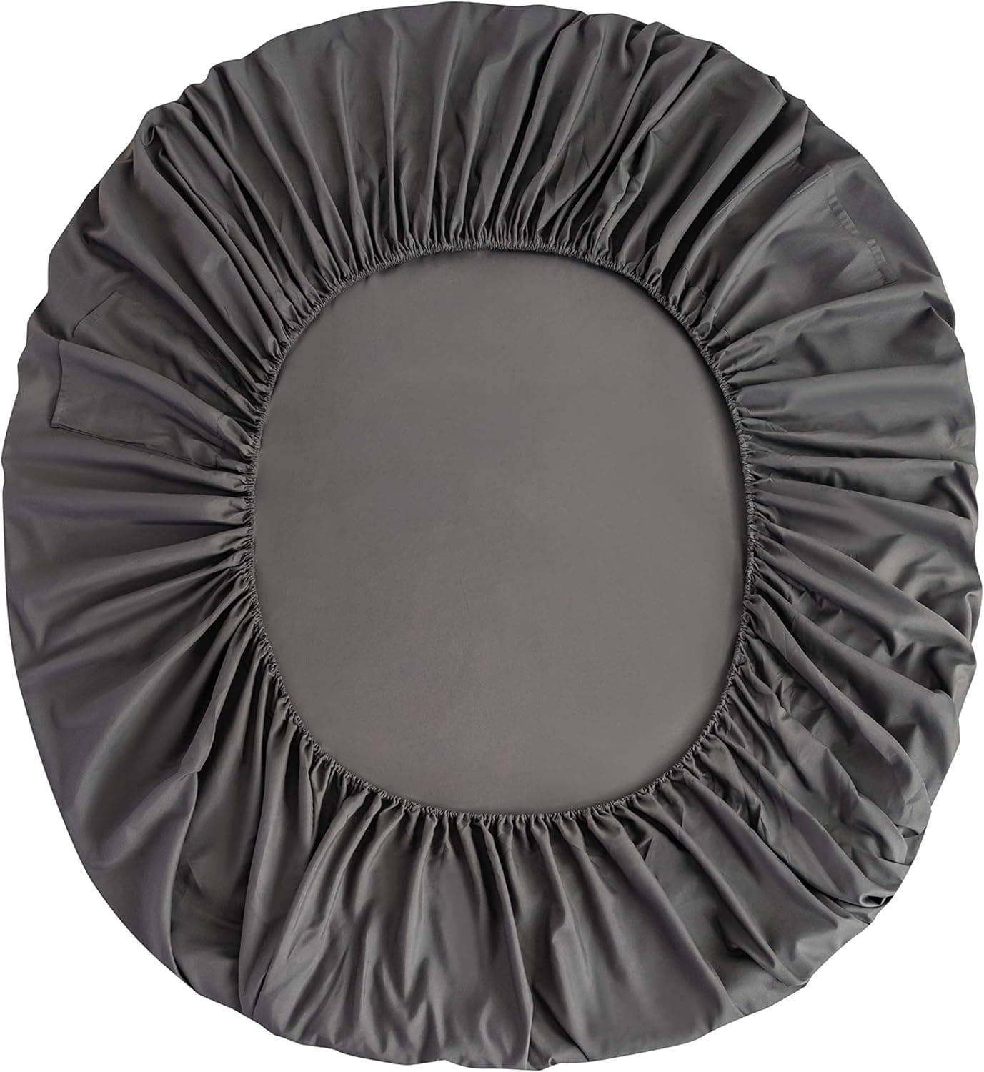 MOHAP Drap Housse 160x200cm avec Bonnet 30cm Gris Drap Housse 100 GSM en Microfibre de Haute Qualité 100% Polyester Doux, Résistant, Anti Plis 4