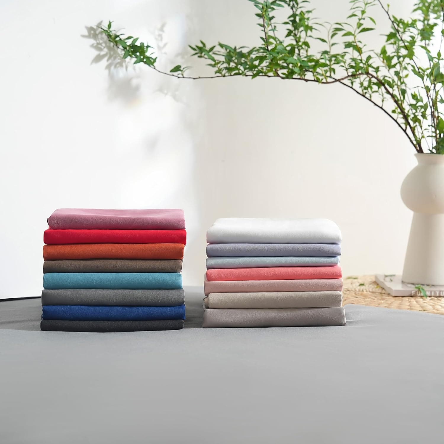 Lot de 2- Taies d'oreiller Gris 50x70cm Housse d'oreiller avec Une Fermeture Eclair en Microfibre 5