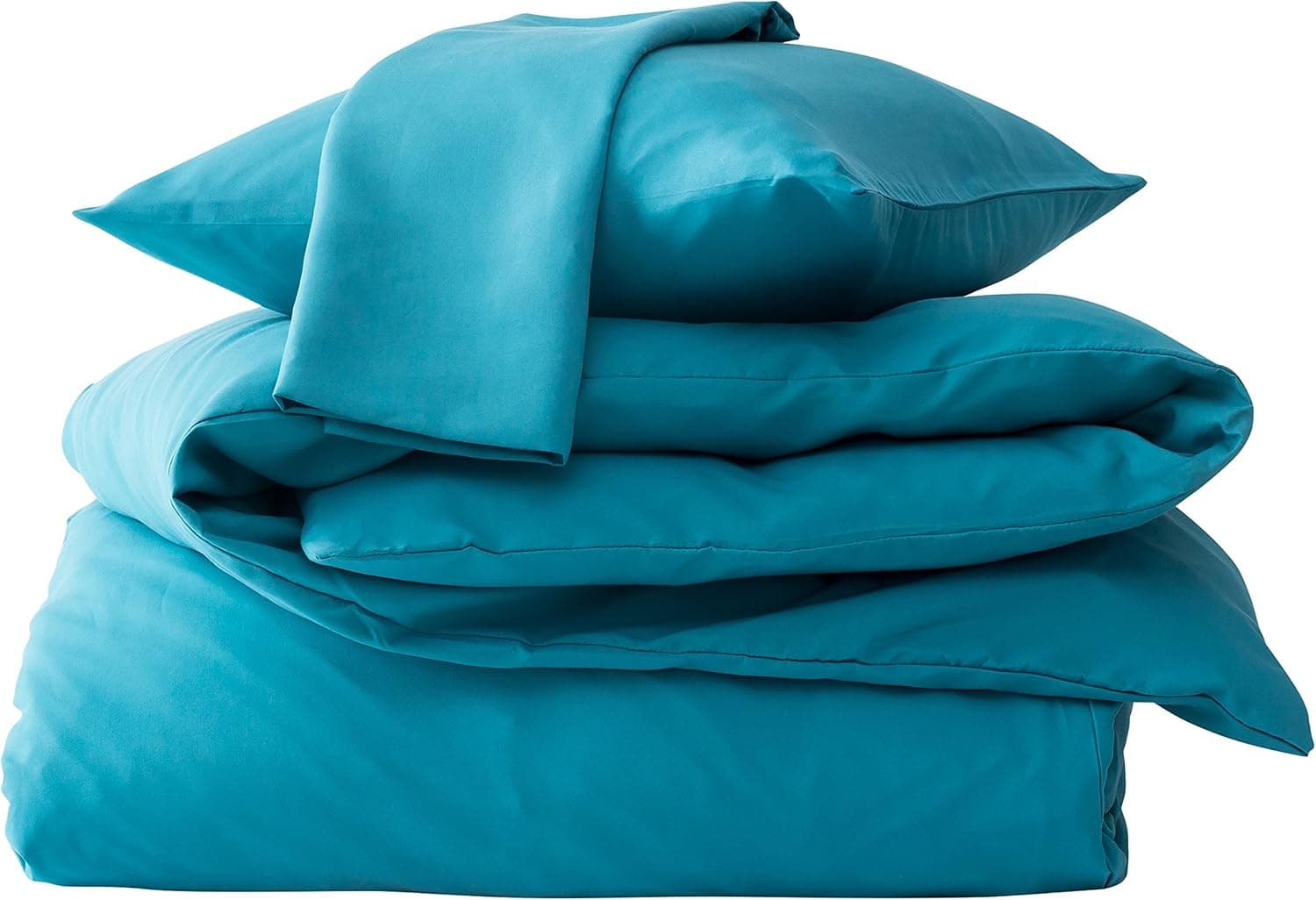 Parure housse de couette de 3 pièces, housse de couette respirante avec taies d'oreiller, bleu lac, Double 7