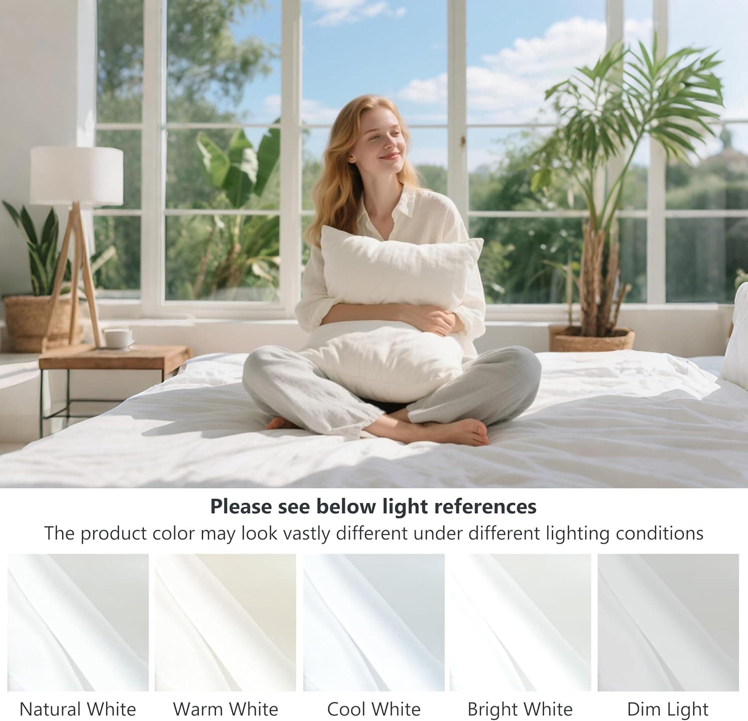 Drap-housse Mohap, blanc, Double 5