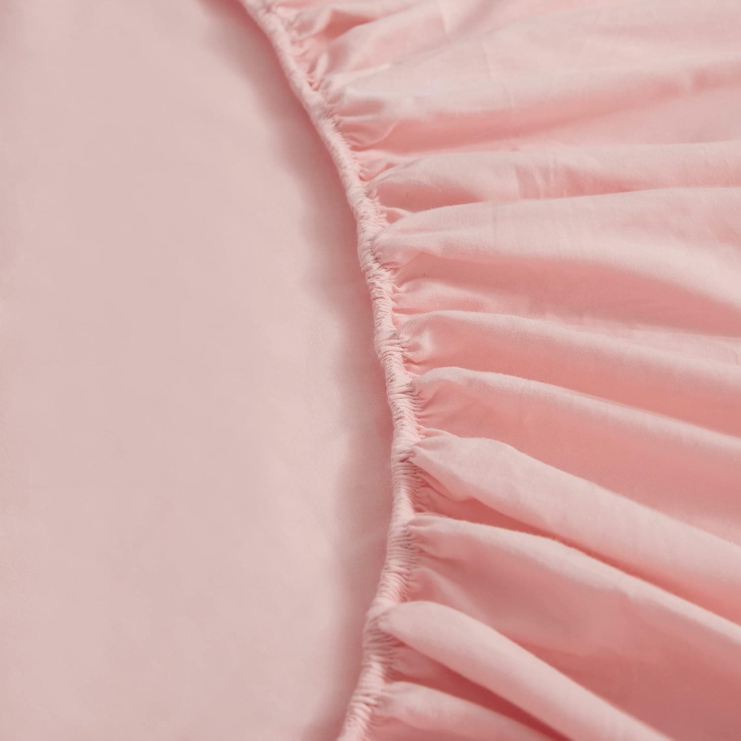 MOHAP Drap Housse 160x200cm avec Bonnet 30cm Rose Drap Housse 100 GSM en Microfibre de Haute Qualité 100% Polyester Doux, Résistant, Anti Plis 4