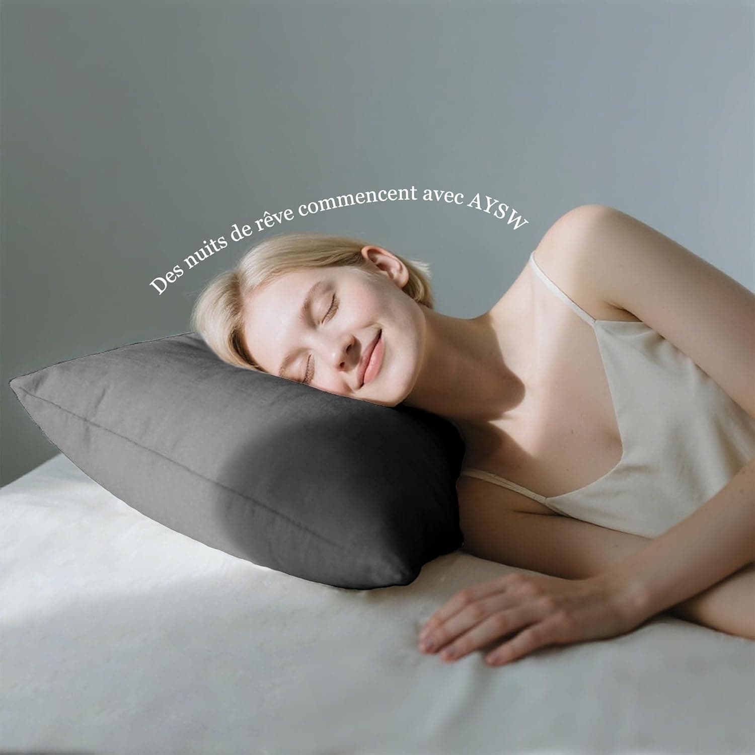 18 Couleurs Lot 2 Taie d'oreiller 50x70 cm Gris Housse Oreiller Coussin pour Canapé Lit Fermeture Éclair Anti-Acariens Hypoallergénique Protège Oreiller Zip Microfibre 6