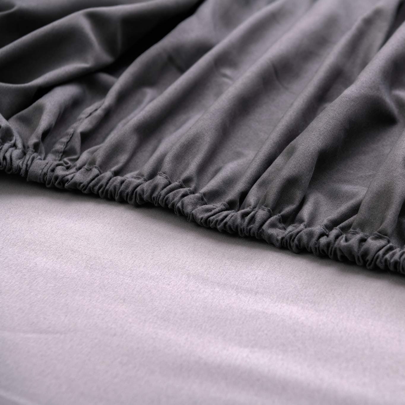 Warm Extra Deep 16"(40 cm) King Size Bedding Fitted Sheet Brushed Microfiber Breathable (Grey) 7