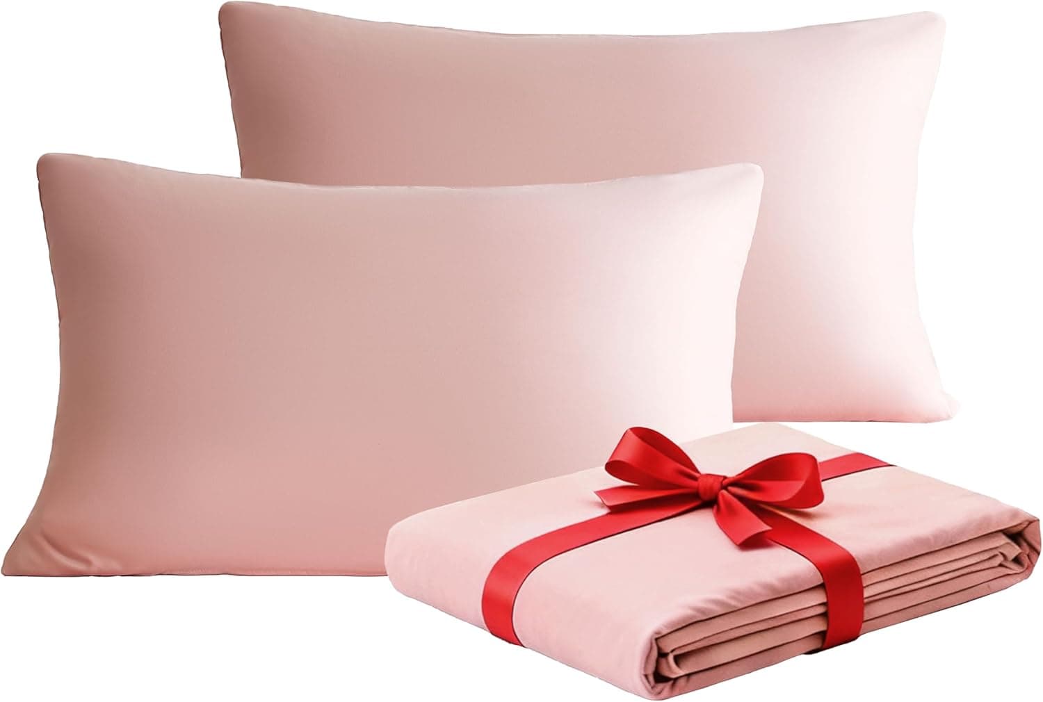 MOHAP Warm Zippered Pillowcases 50X75 cm 2 Pack- Super Soft Breathable Brushed Microfiber Pillow Cases Cover for Hair and Skin Pink