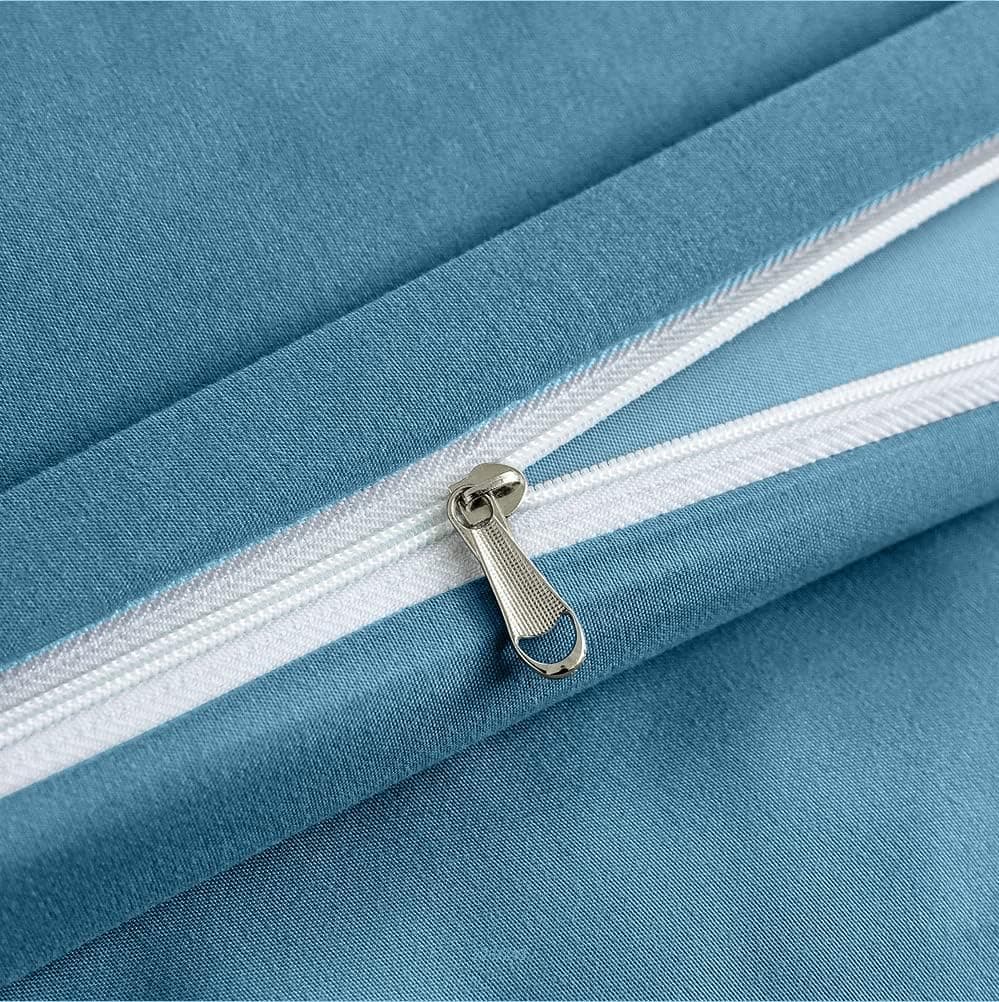 Mohap - Paire de taies d'oreiller en microfibre durable, Microfibre brossée, bleu sarcelle, 50x75cm 5