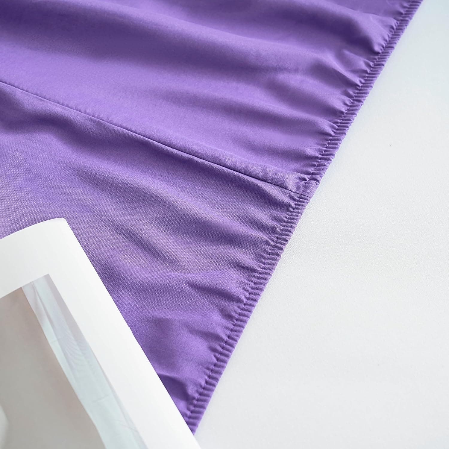 AYASW Fitted Sheet Only Queen Size Deep Pocket Bed Fitted Bottom Sheet 1 Piece Soft & Cozy Brushed Microfiber Fits 8" to 16" Purple Wrinkle, Fade Resistant Easy Care Stable Holiday Décor 6