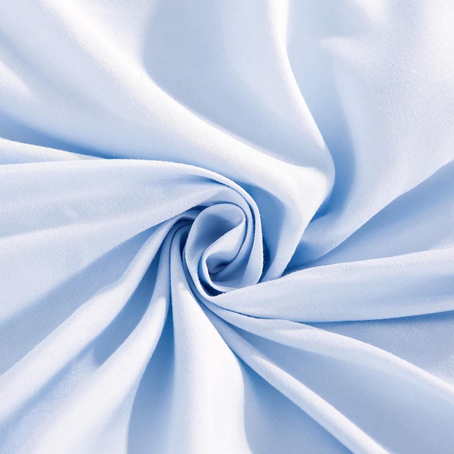 MOHAP Housse de Couette 220x240cm+2 Taies d'oreillers 65x65cm Bleu Clair Parure de Lit Adulte 2 Personnes 100 Fils/cm² en Microfibre avec Fermeture Éclair 4