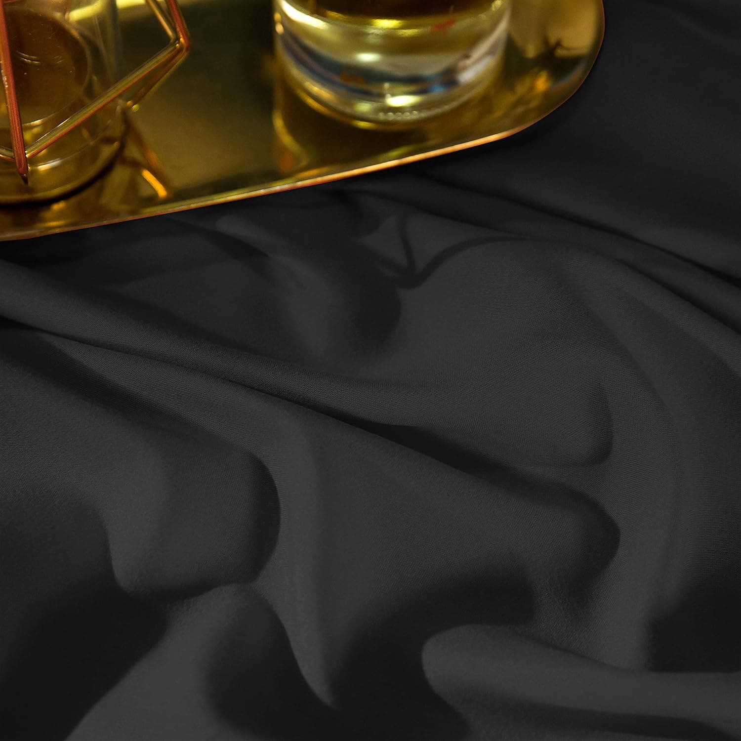 Warm Extra Deep Fitted Sheet 16"(40 cm) King Size Bedding Brushed Microfiber Breathable (Black) 4