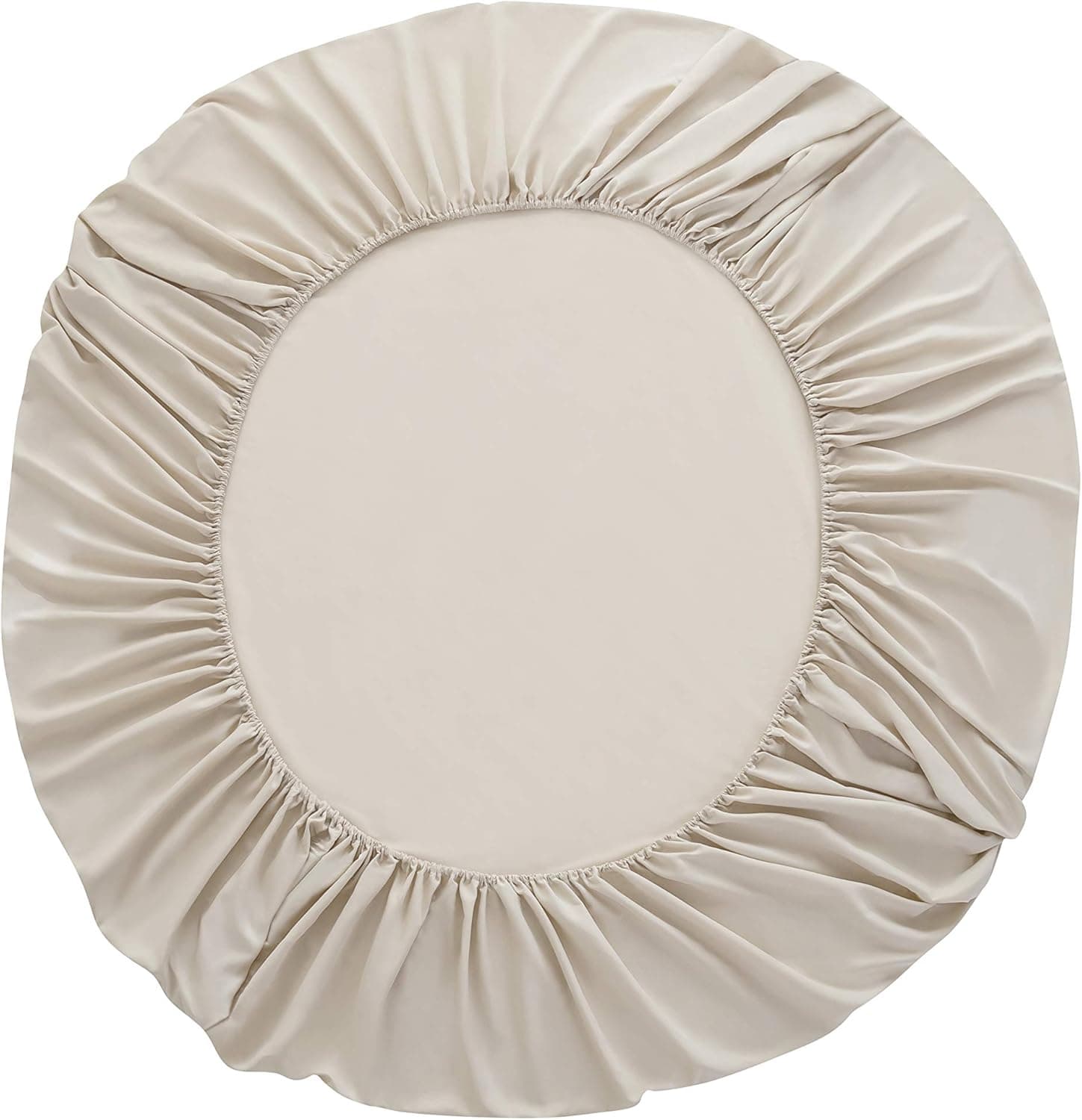 MOHAP Drap Housse 180x200cm avec Bonnet 30cm Beige Drap Housse 100 GSM en Microfibre de Haute Qualité 100% Polyester Doux, Résistant, Anti Plis 4