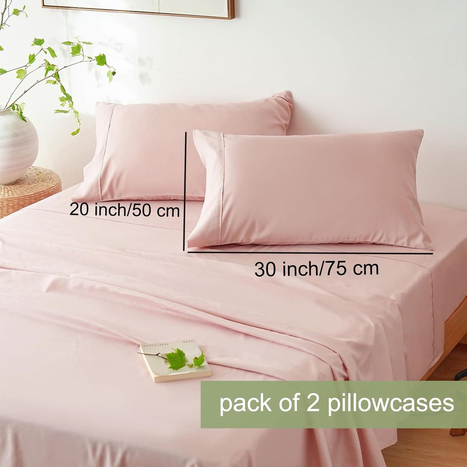 Mohap Bed Sheet Set 4 Pieces Double Brushed Microfiber 1800 - Breathable All Season Cooling Luxury Soft Bedding - Full Pink 3