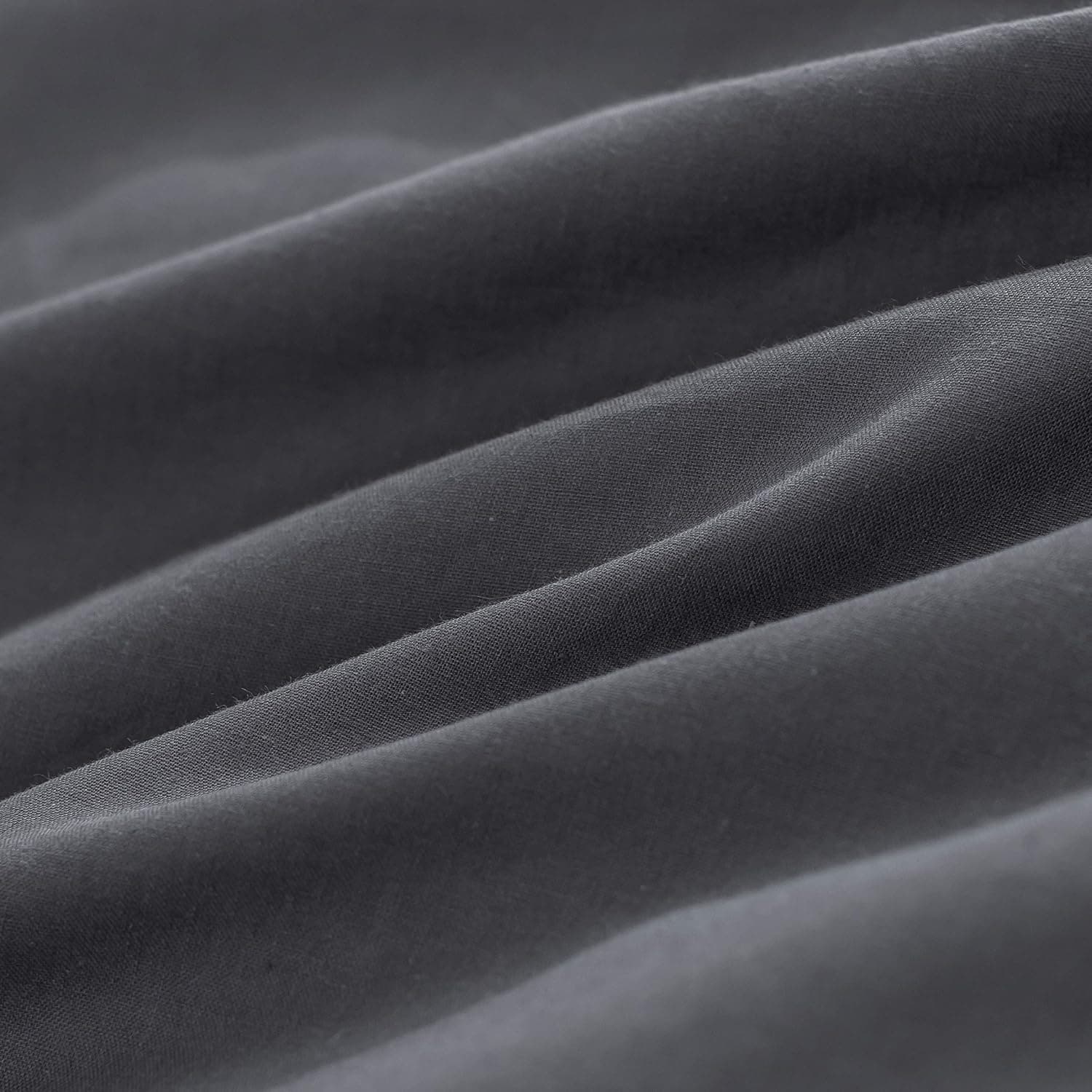 MOHAP 300 TC Housse de Couette 200x200cm Gris 100% Coton avec 2 Taies D'oreillers 65x65cm Parure de Lit 2 Personnes avec la Fermeture Eclaire 5