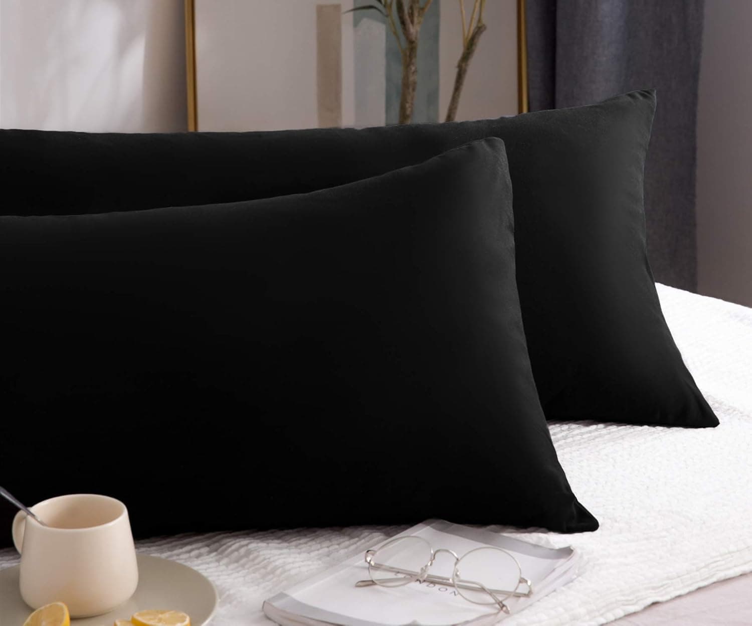 Set of 2 Cushion Covers, High Quality Cushion Cover with Zip, 100% Micro-fibre 6