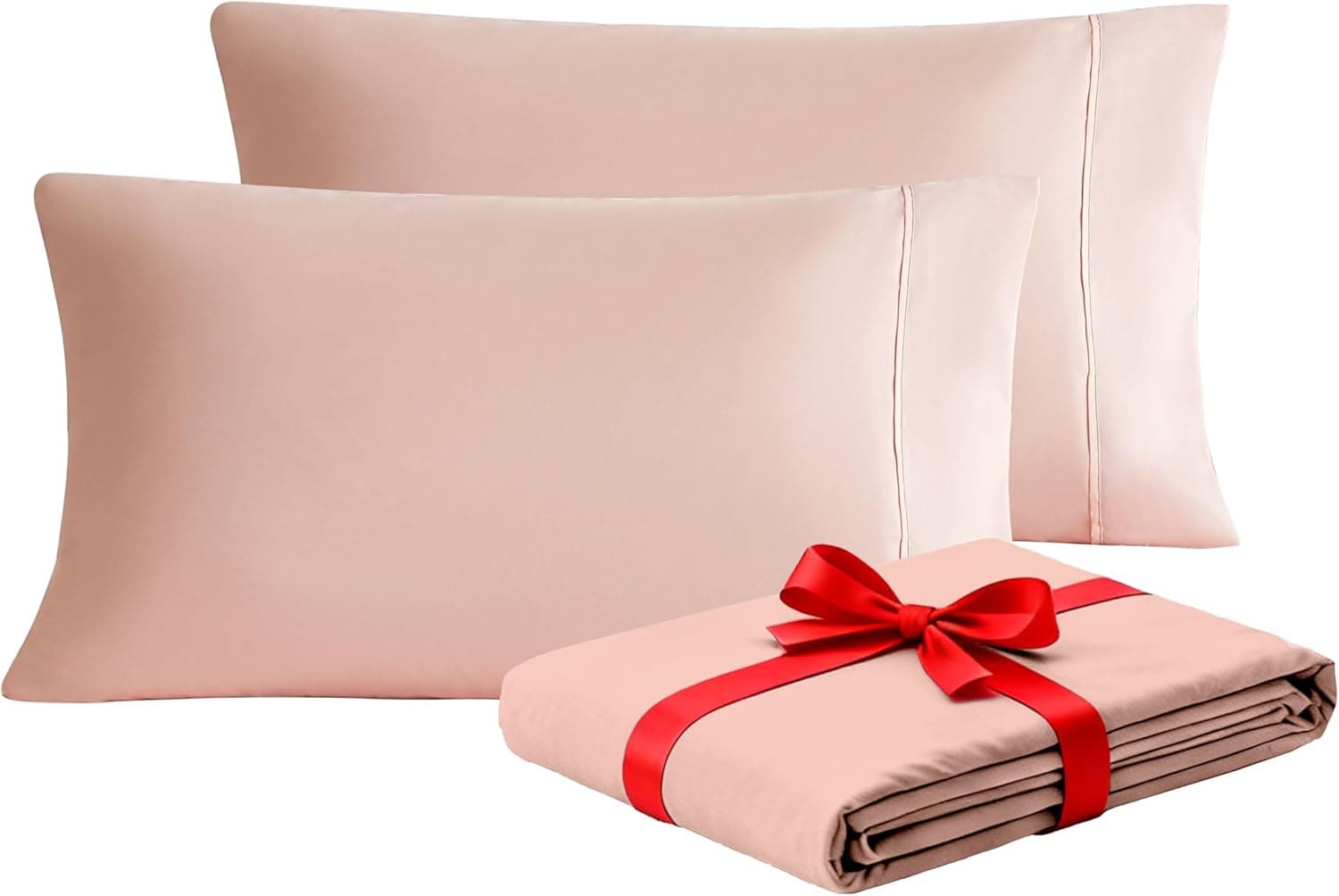 MOHAP Warm Pillowcases 50X75 cm 2 Pack- Super Soft Breathable Brushed Microfiber Pillow Cases Cover with Envelope Closure Pink