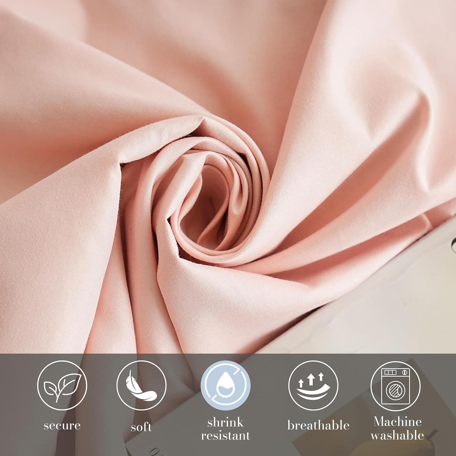 MOHAP Warm Pillowcases 50X75 cm 2 Pack- Super Soft Breathable Brushed Microfiber Pillow Cases Cover with Envelope Closure Pink 4