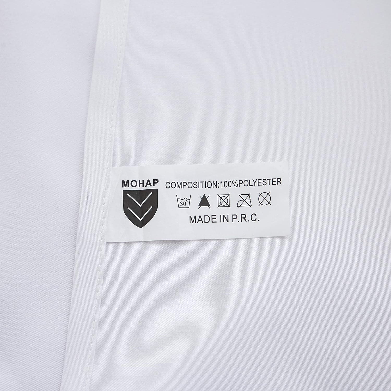 MOHAP Housse de Couette 140x190/200cm+1 Taies d'oreillers 65x65cm Blanc Parure de Lit 1 Personnes 100 Fils/cm² en Microfibre avec Fermeture Éclair 6