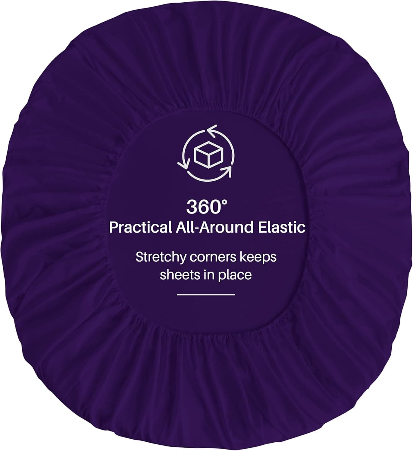 Mohap Drap-housse extra profond pour lit simple 40 cm en microfibre brossée, sans repassage, respirant (violet) 3