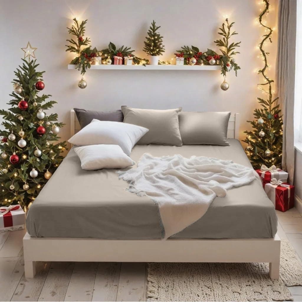 Mohap Drap-housse extra profond pour lit simple 40 cm - Sans taies d'oreiller - En microfibre brossée - Respirant (Kaki)