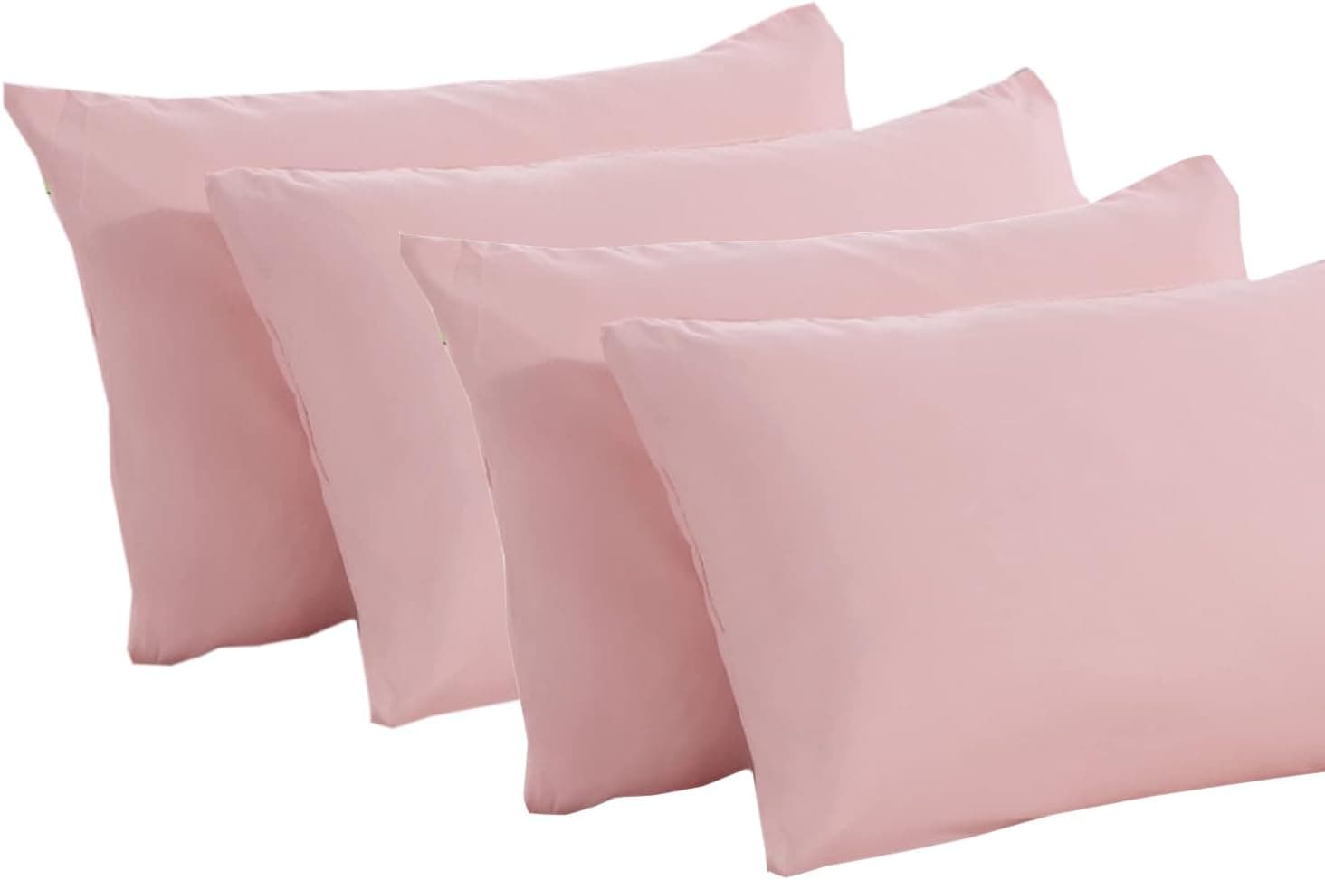 Mohap - Paire de taies d'oreiller en microfibre durable, Microfibre, rose, 4 pack 50x75