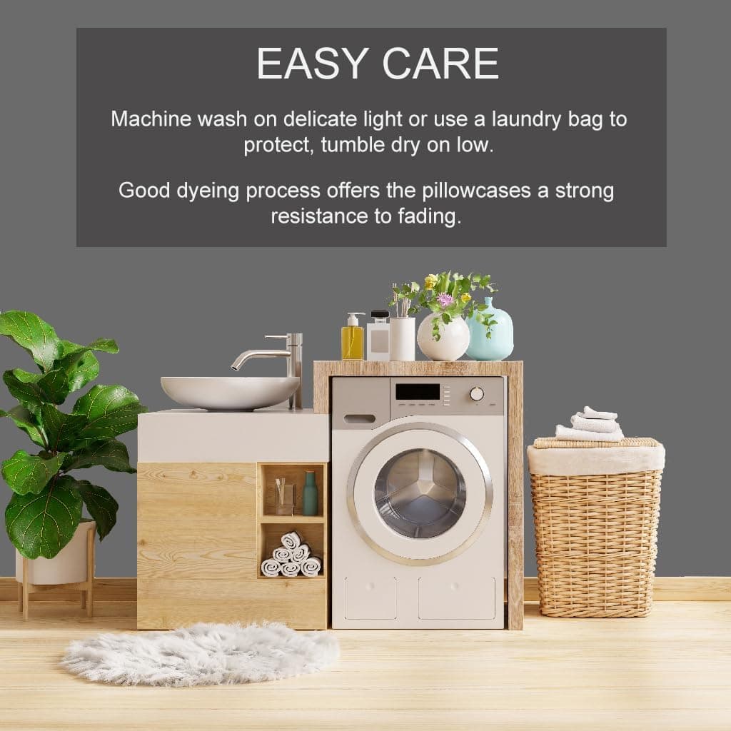 Mohap - Paire de taies d'oreiller en microfibre durable, Microfibre, gris, 4 pack 50x75 6