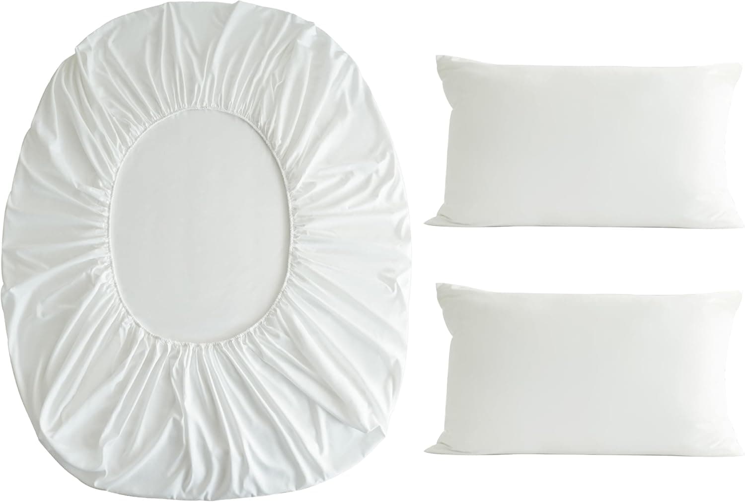 MOHAP Fitted Sheet Set King Size 16" Deep Pocket with 1 Bedsheet and 2 Pillowcases Brushed Microfiber Black 8