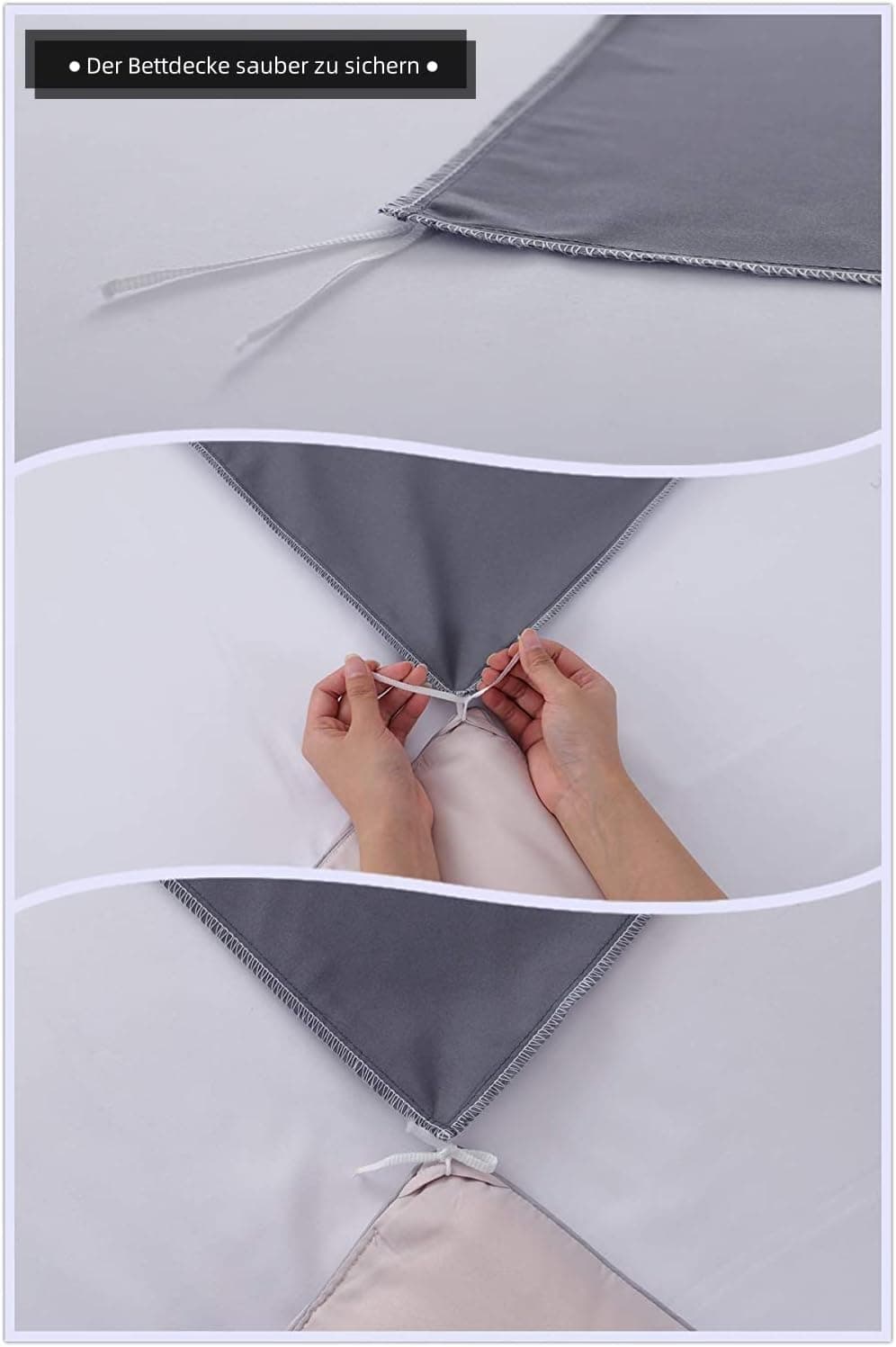 QZY Parure de lit en coton 200 x 200 cm Beige Lot de 3 housses de couette et 2 taies d'oreiller 80 x 80 cm 8