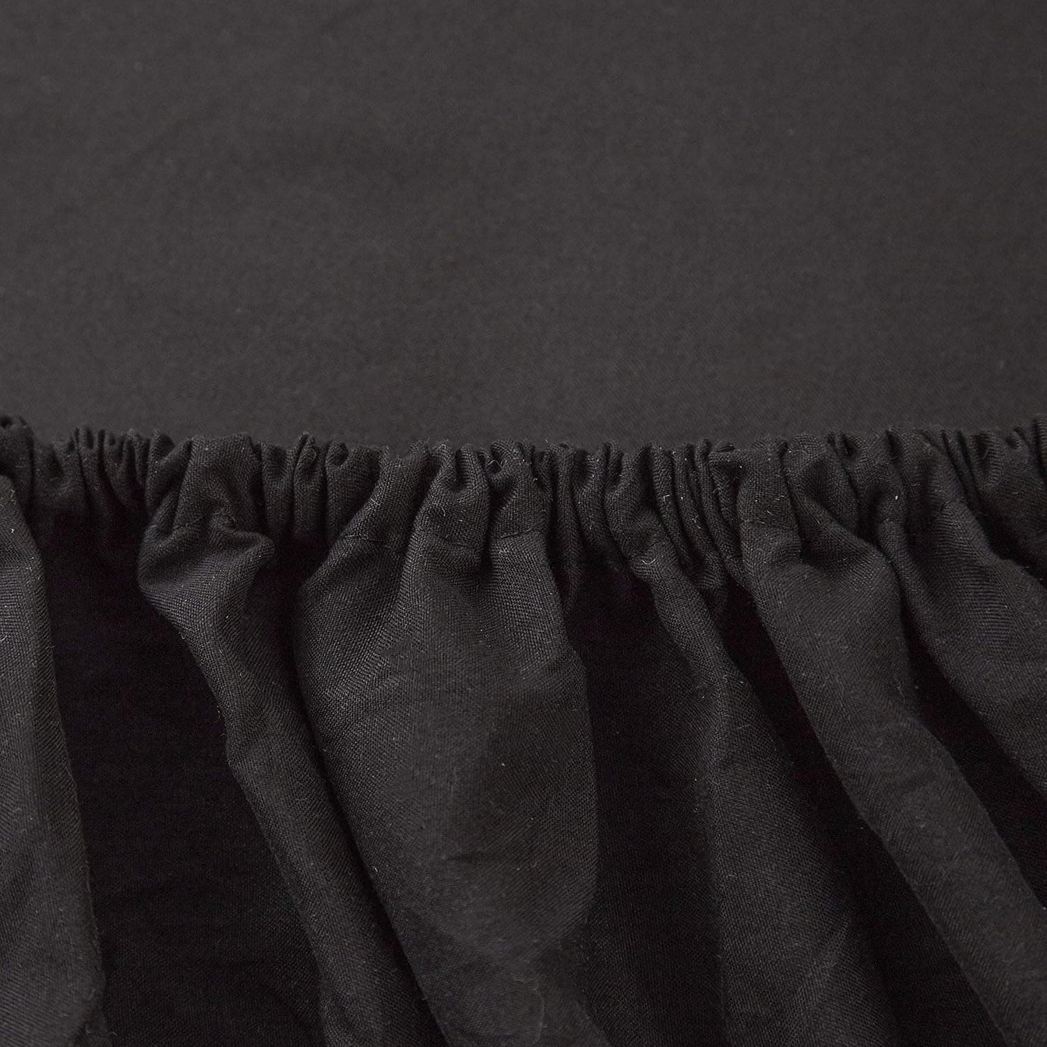 MOHAP Drap Housse 180x200cm avec Bonnet 30cm Noir Drap Housse 100 GSM en Microfibre de Haute Qualité 100% Polyester Doux, Résistant, Anti Plis 3