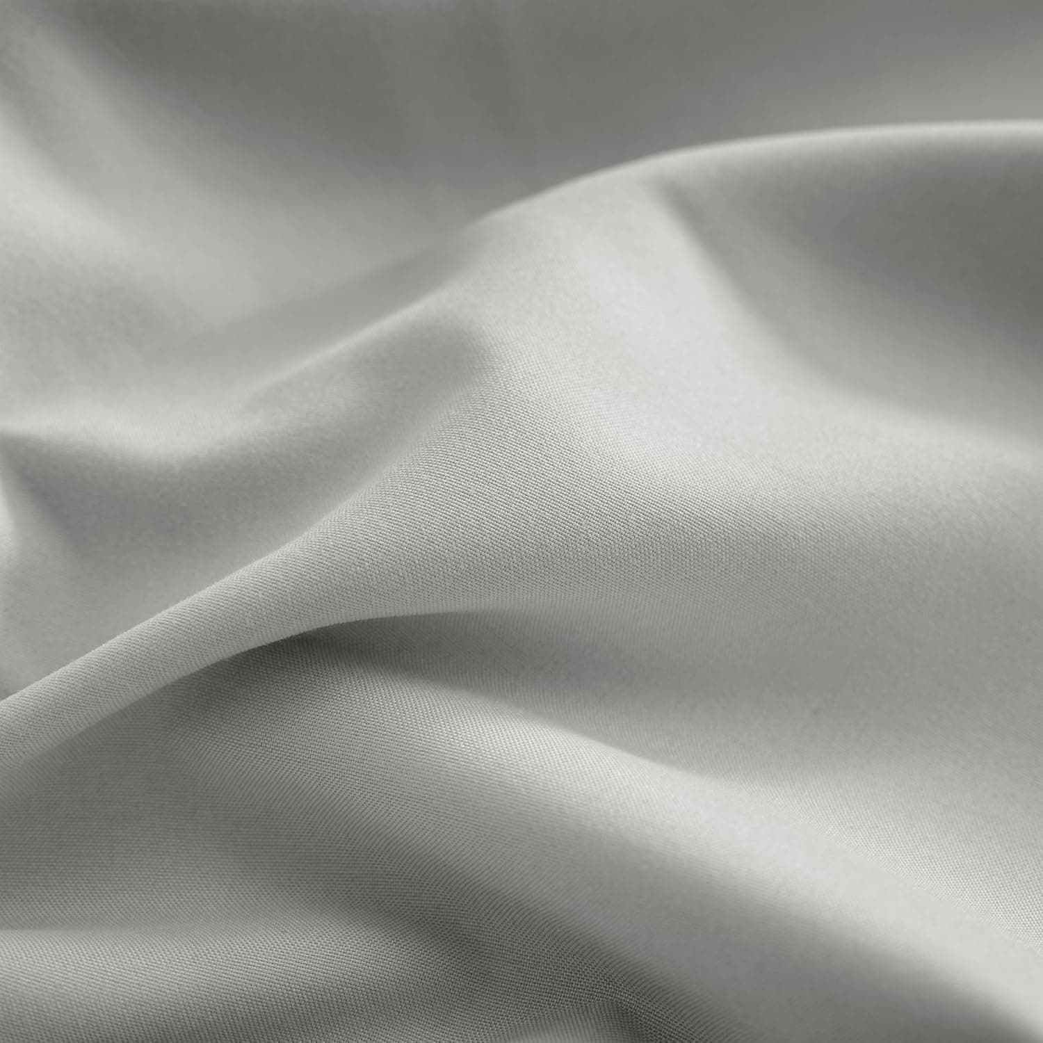 Warm Bedding Set and Fitted Sheet 110GSM 4 Pieces Brushed Microfiber with 1 Duvet Cover 2 Pillowcases and 1 Fitted Sheet (4 PCS Double, Light Grey) 5