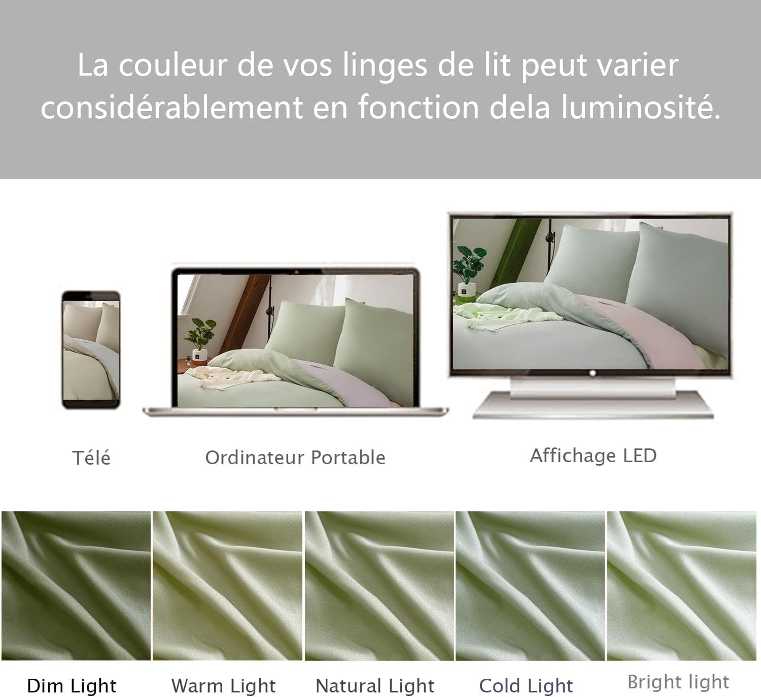 MOHAP Housse de Couette Réversible 140x190/200 cm Coton lavé Vert Taie d'oreiller 65x65x1 cm Parure de Lit Aspect Ridée Naturel Bicolore pour 1 Personne Fermeture Éclair Sets de Housses de couettes 8