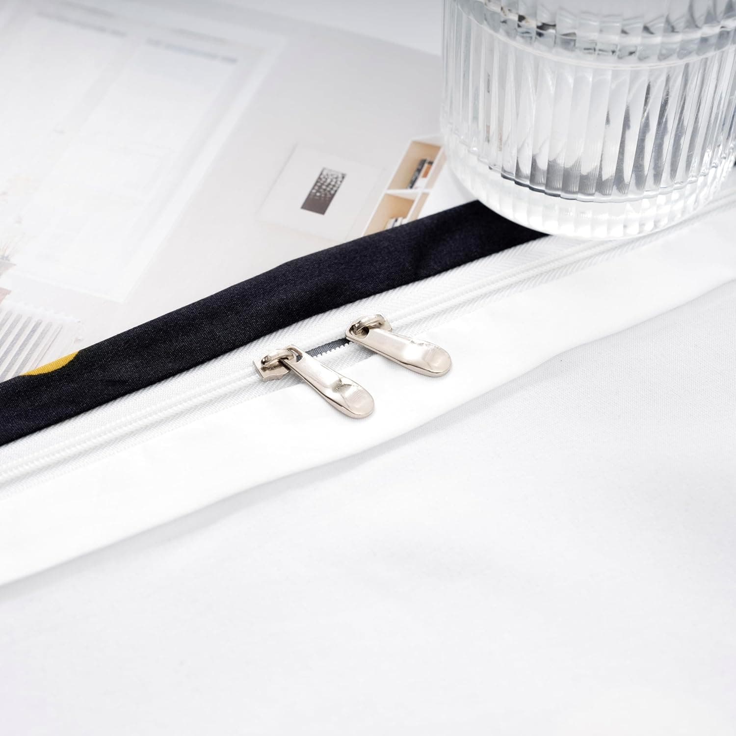 Sets de Housses de Couettes 200 x 200 cm + Lot 2 Taies d'Oreillers 65 x 65 cm Parure de lit Imprimé Pois Multicolore 2 Personnes Motif 12 Ensembles Housse de Couette 3 Pièces Fermeture Éclair 6