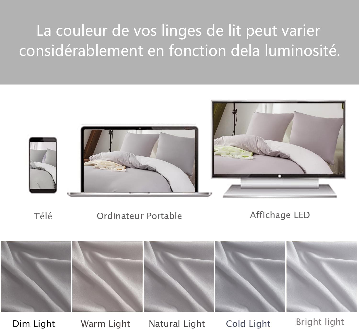 MOHAP Housse de Couette Réversible 200x200 / 65x65x2 cm Coton lavé Gris Claire Parure de Lit Aspect Ridée Naturel Bicolore pour 2 Personnes Fermeture Éclair Sets de Housse Couette 8