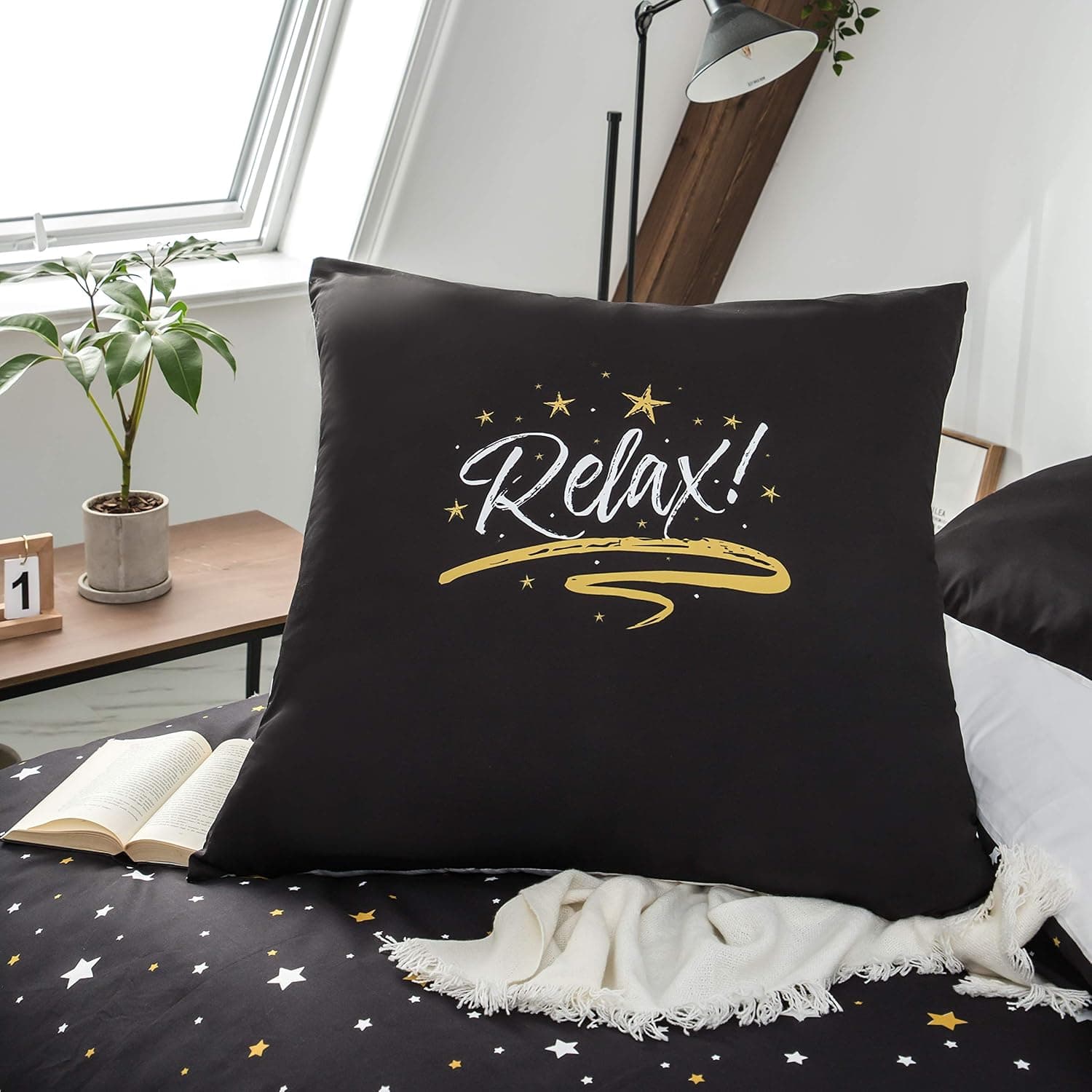 Sets de Housses de Couettes 200 x 200 cm + Lot 2 Taies d'Oreillers 65 x 65 cm Parure de lit Imprimé Etoile Multicolore 2 Personnes Motif 10 Ensembles Housse de Couette 3 Pièces Fermeture Éclair 6