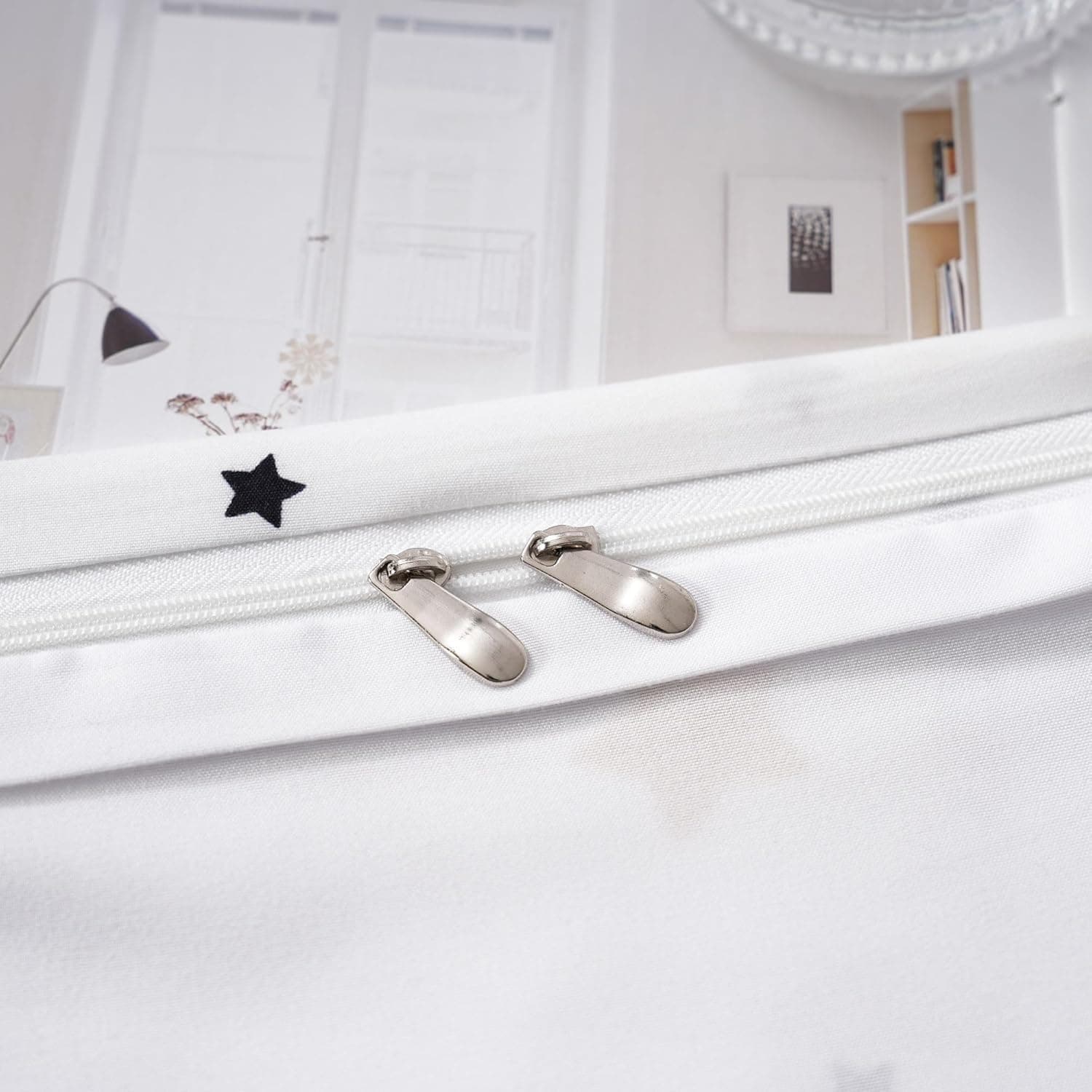 Sets de Housses de Couettes 200 x 200 cm + Lot 2 Taies d'Oreillers 65 x 65 cm Parure de lit Imprimé Etoile Multicolore 2 Personnes Motif 11 Ensembles Housse de Couette 3 Pièces Fermeture Éclair 6