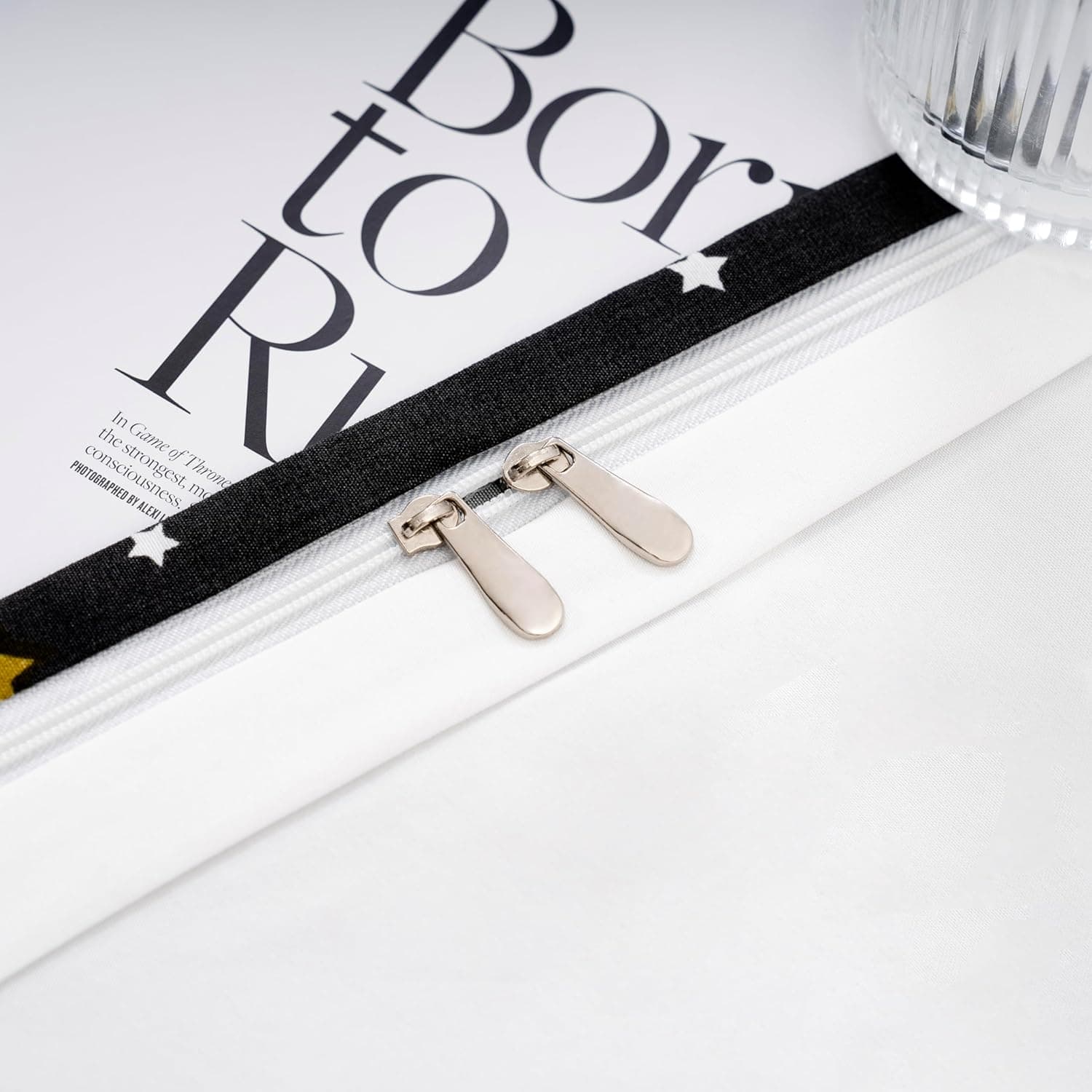 Sets de Housses de Couettes 240 x 260 cm + Lot 2 Taies d'Oreillers 65 x 65 cm Parure de lit Imprimé Etoile Multicolore 2 Personnes Motif 10 Ensembles Housse de Couette 3 Pièces Fermeture Éclair 5