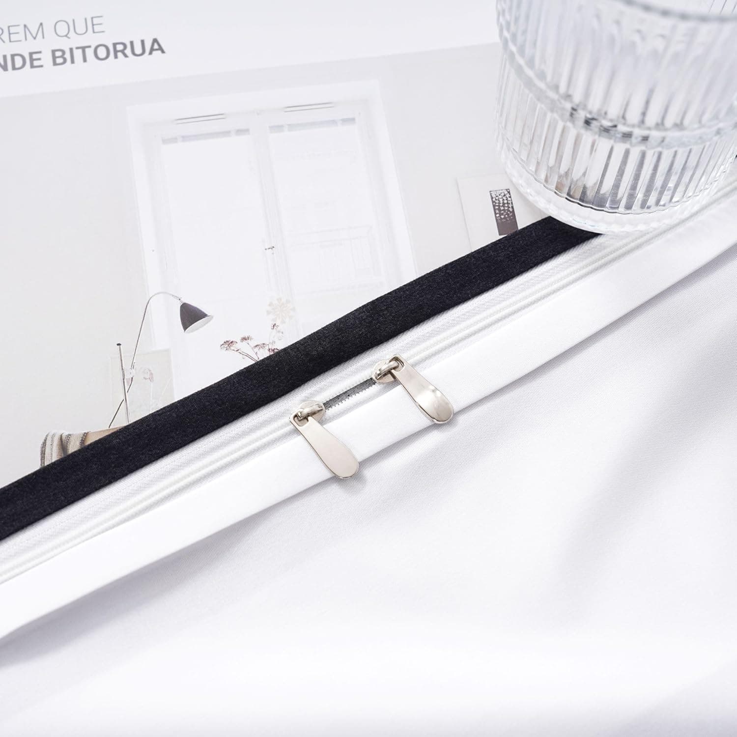 Sets de Housses de Couettes 220 x 240 cm + Lot 2 Taies d'Oreillers 65 x 65 cm Parure de lit Imprimé Rayure Multicolore 2 Personnes Motif 6 Ensembles Housse de Couette 3 Pièces Fermeture Éclair 6