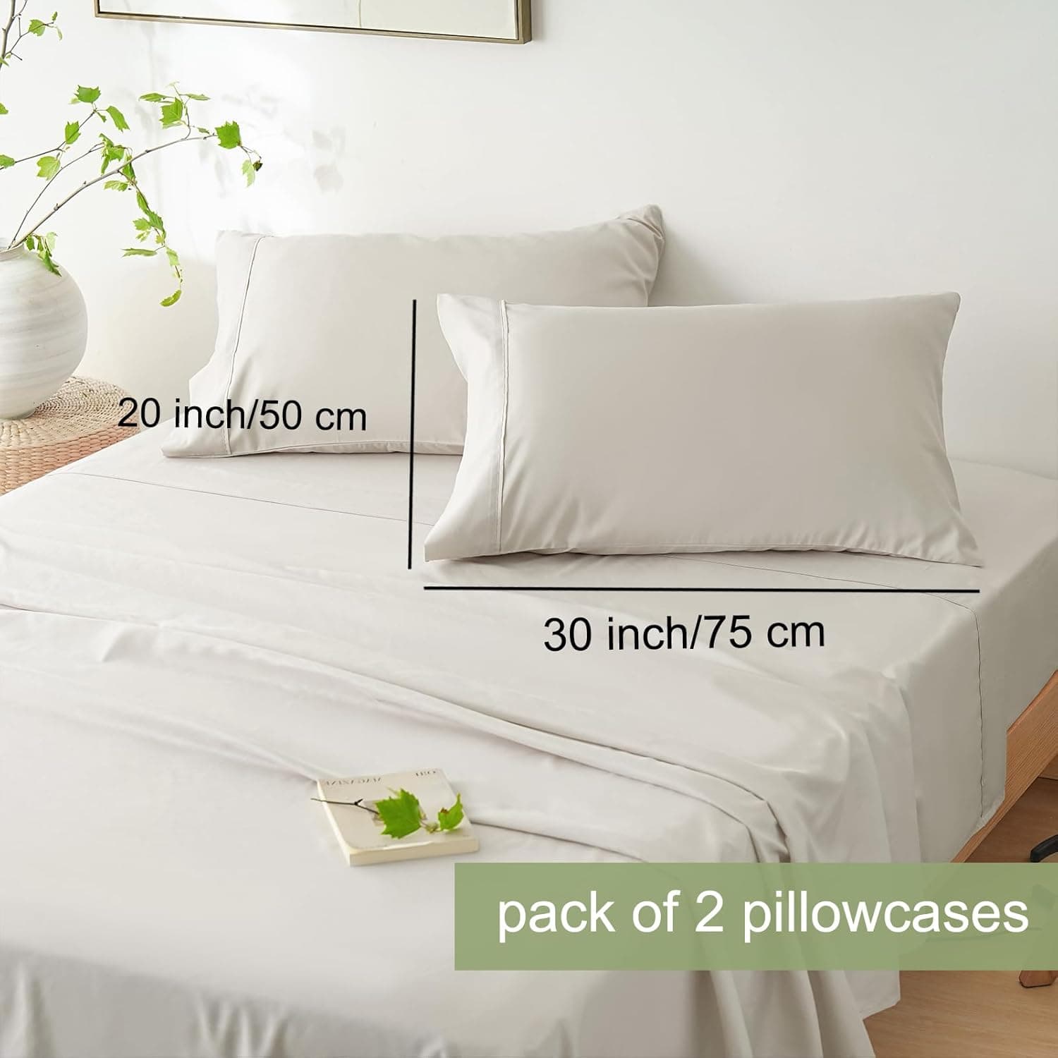 Mohap Bed Sheet Set 4 Pieces Double Brushed Microfiber 1800 - Breathable All Season Luxury Soft Bedding - Full Beige 2