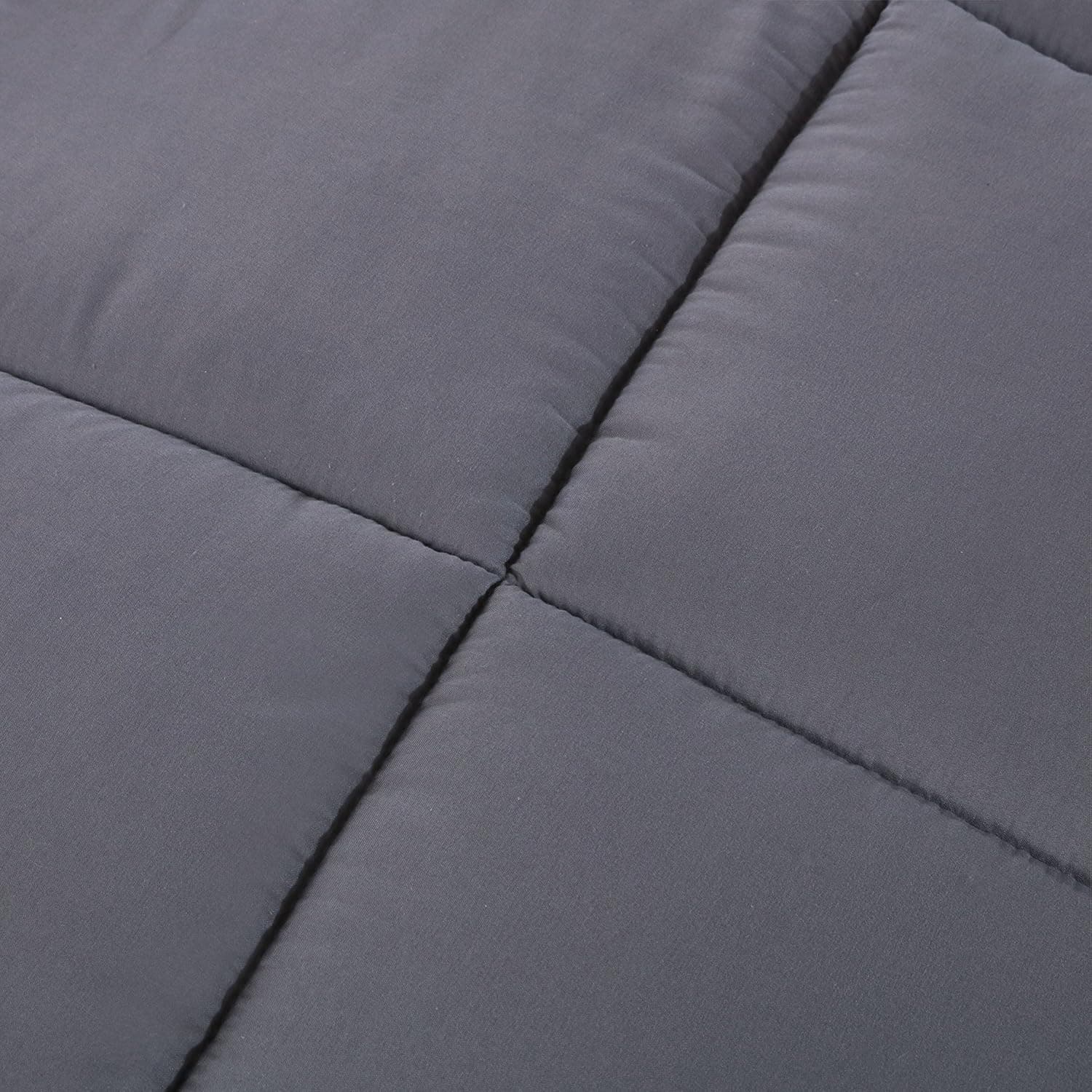 Double Coverless Duvet and Anti Allergy 4.5 Tog All Season Lightweight 150GSM Quilt NO Pillowcases Only Duvet Dark Grey and Light Grey 4