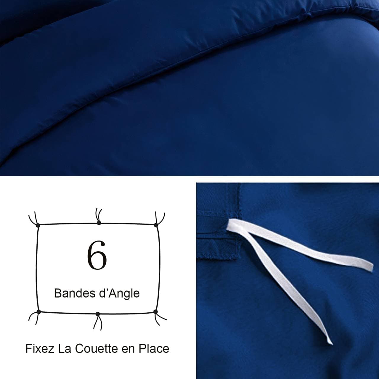16 Couleurs Sets de Housses de Couettes 140x200 cm Double Fermeture Éclair 2 Pièces Microfibre Brossée 100 Fils/cm² + 1 Taie d'oreiller 65x65 cm Bleu Parure de Lit Adulte 1 Personne 4