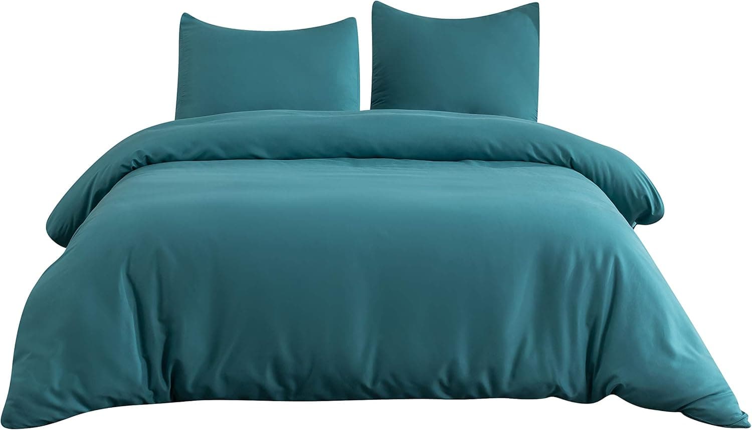 MOHAP Housse de Couette 240x260cm+2 Taies d'oreillers 65x65cm Lac Bleu Parure de Lit Adulte 2 Personnes 100 Fils/cm² en Microfibre avec Fermeture Éclair 6