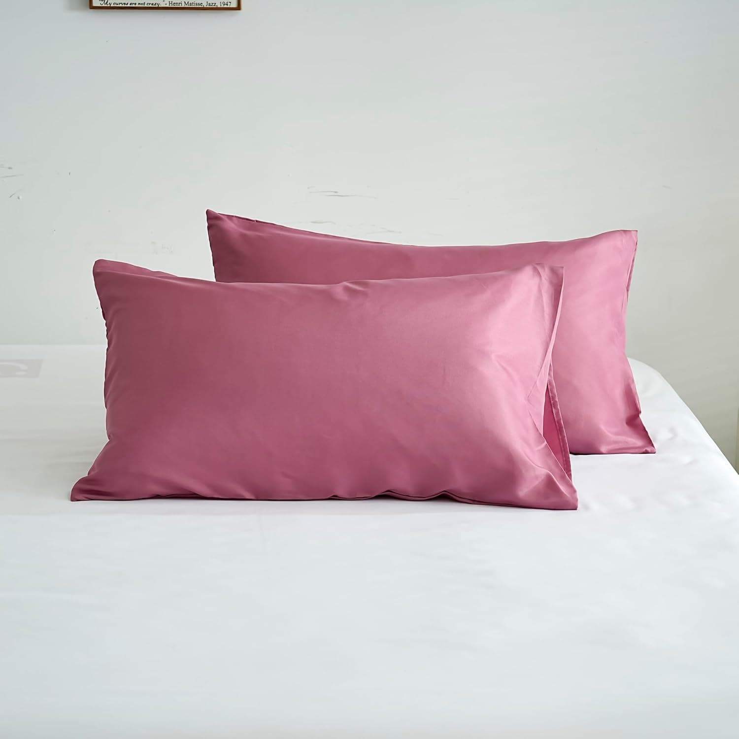 Lot 2 Taie d'oreiller Légère 60x80 cm en Microfibre 80 Fils/cm² avec Fermeture Enveloppe Housse d'oreiller Protection d'oreiller Housse de Coussin Douce et Lavable 2