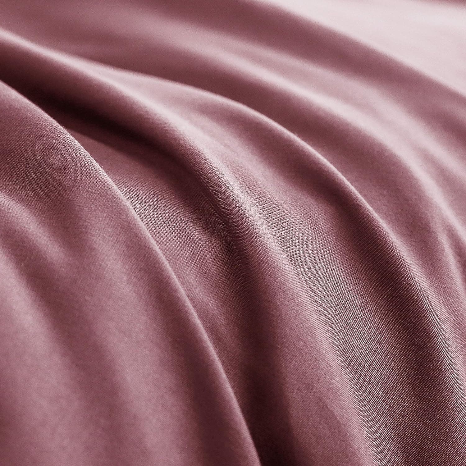 Brushed Microfibre Bed Linen, 1 Duvet Cover (200 x 200 cm) + 2 Pillowcases (80 x 80 cm), with Zip, Dusky Pink/Khaki 5