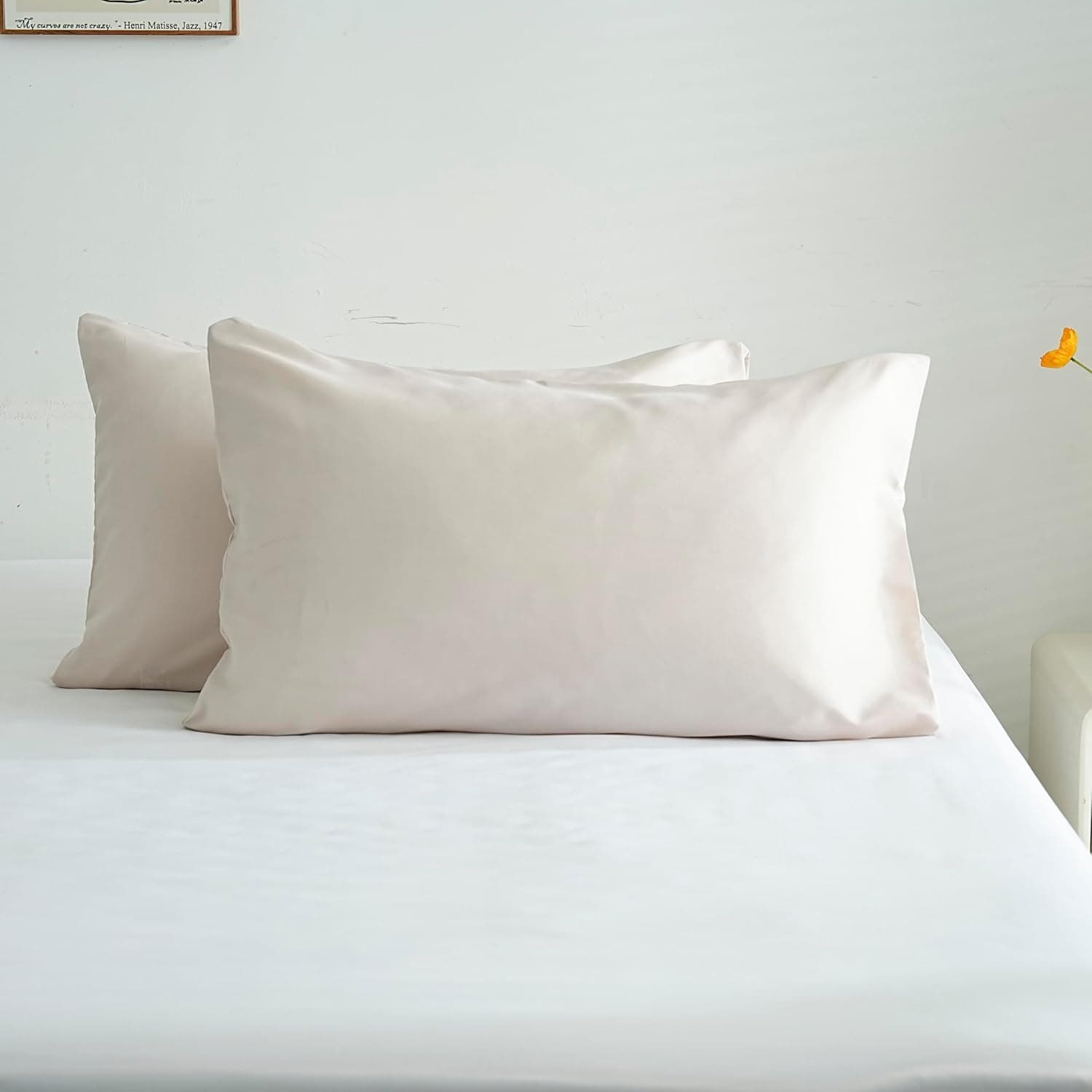 Lot 2 Taie d'oreiller Légère 50x70 cm en Microfibre 80 Fils/cm² avec Fermeture Enveloppe Housse d'oreiller Protection d'oreiller Housse de Coussin Douce et Lavable