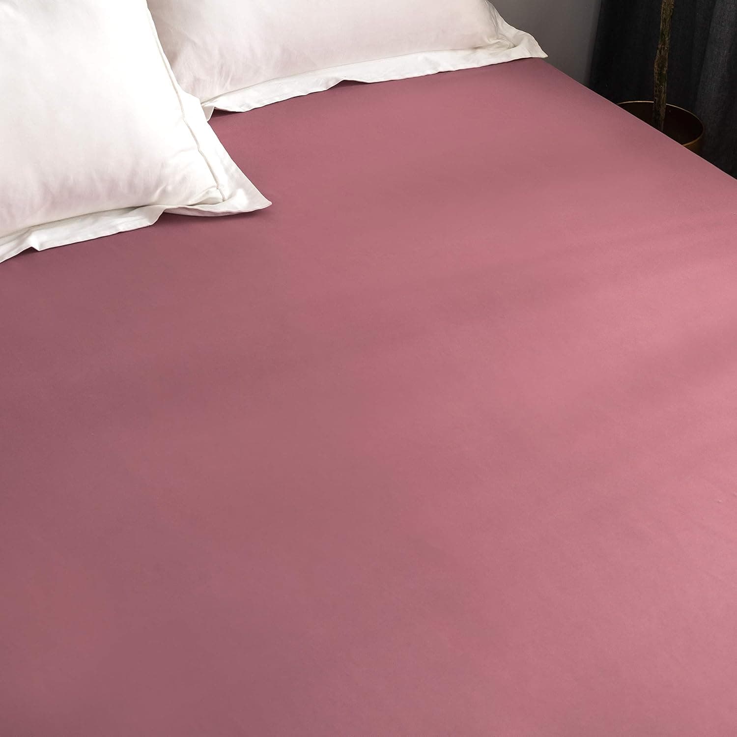 MOHAP Drap Housse 180x200cm avec Bonnet 30cm Vieux Rose Drap Housse 100 GSM en Microfibre de Haute Qualité 100% Polyester Doux, Résistant, Anti Plis 3