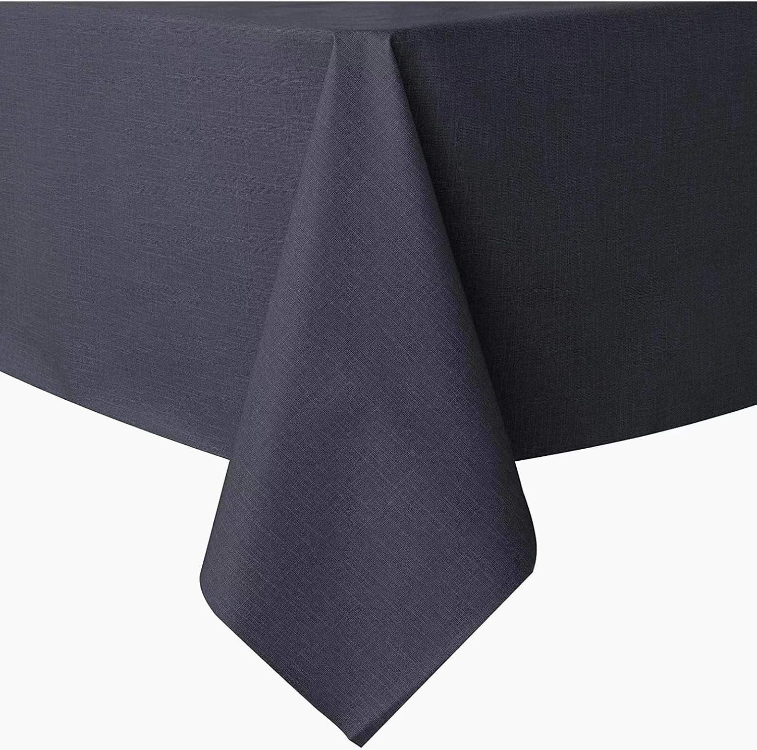 MOHAP Nappe Etanche Rectangulaire Anti Tache Nappe Imperméable Lavable Proof Résistant 140 x 300 cm pour Table Salle à Manger Fête Tapis Pique-Nique Gris 4