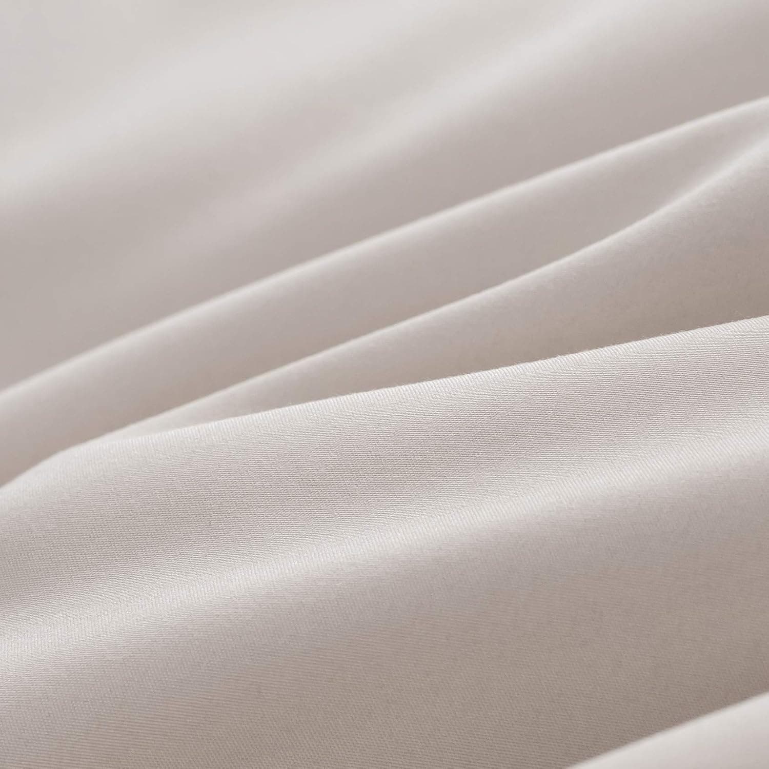 MOHAP 120 Fils/cm² Housse de Couette 200x200 cm Beige avec Taies d'Oreillers 65x65x2cm Parure de Lit 2 Personnes avec Fermeture Eclaire 7