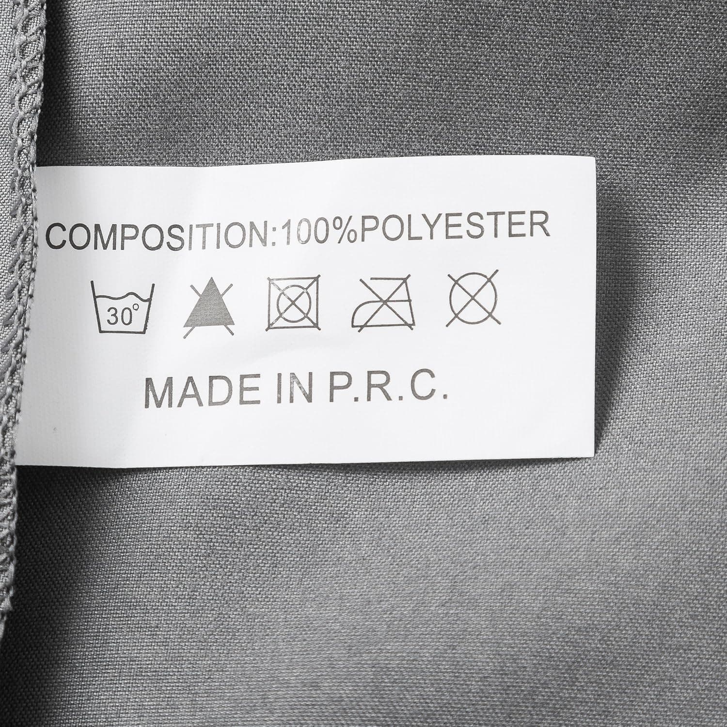 MOHAP Housse de Couette 200x200cm+2 Taies d'oreillers 65x65cm Gris Parure de Lit Adulte 2 Personnes 100 Fils/cm² en Microfibre avec Fermeture Éclair 4