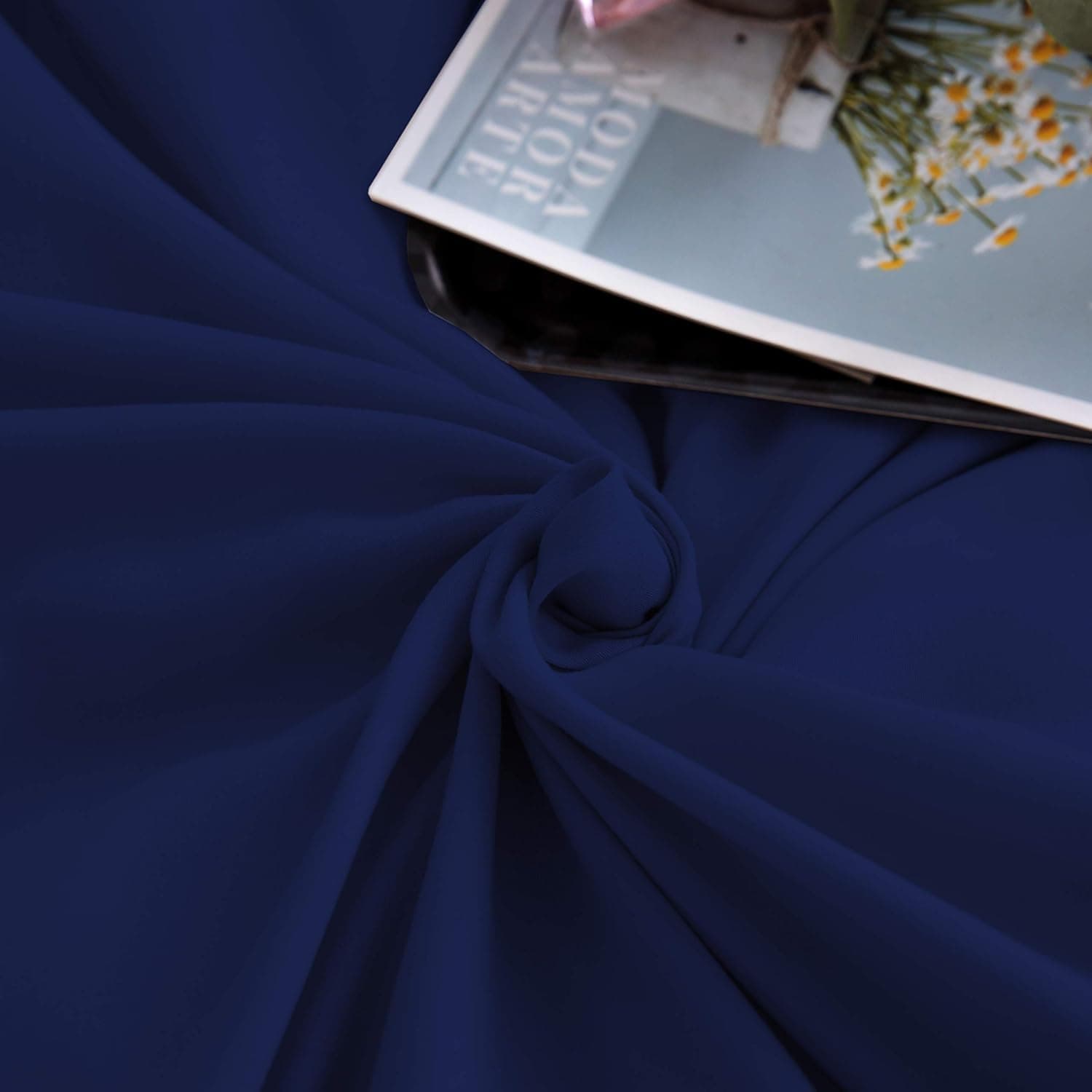 MOHAP Sets de Housse de Couette 220x240cm+2 taies d'oreillers 65x65cm Bleu Marine Parure de Lit 2 Personnes Adulte en Microfibre 5