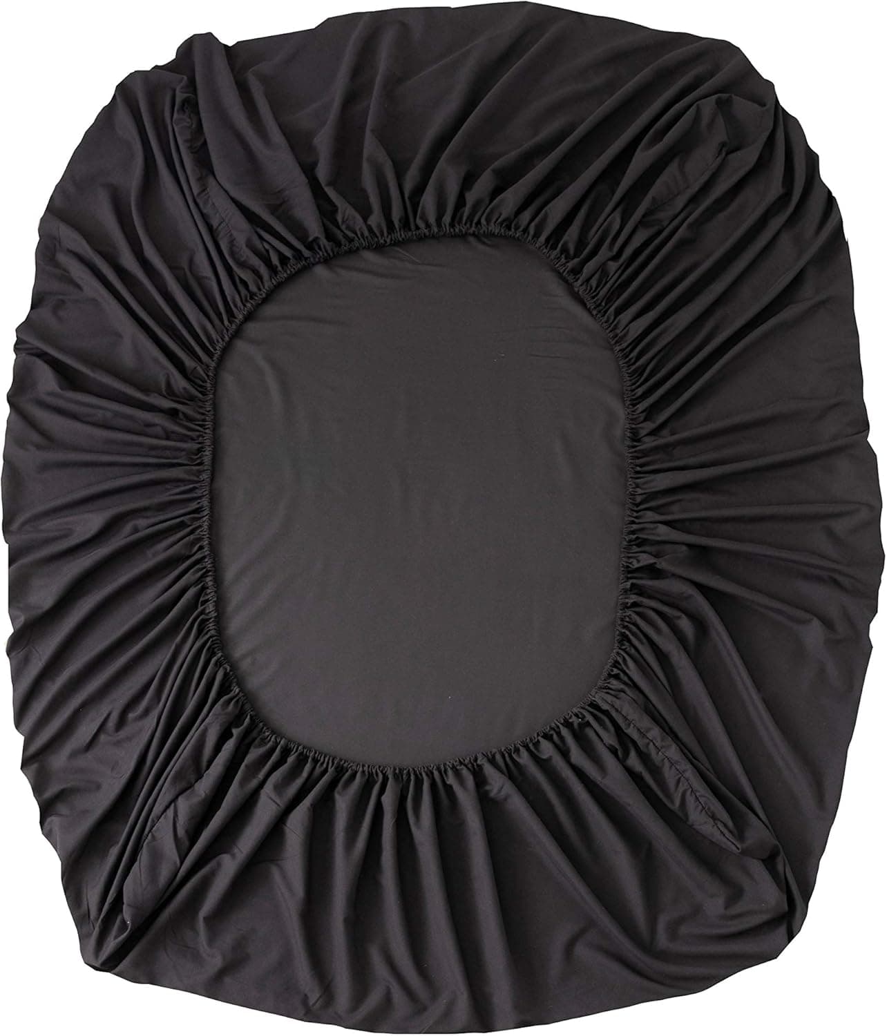 MOHAP Parure de Lit 4 Pièces Housse de Couette 240x260cm + Drap Housse 180x200cm avec 2 taies d'oreillers 65x65cm Noir pour 2 Personnes Parure 100 Fils/cm² en Microfibre 7