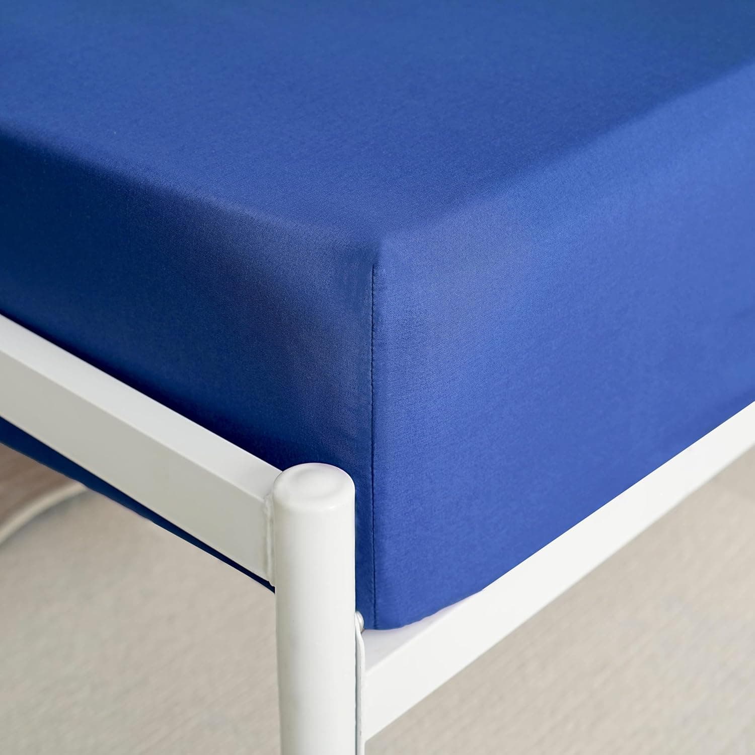 AYASW Fitted Sheet Only Full Size Deep Pocket 16 inch Soft Bed Bottom Sheet 1 Piece 1800 Brushed Microfiber Wrinkle Fade Resistant Breathable Easy Care Blue Stable Holiday Décor